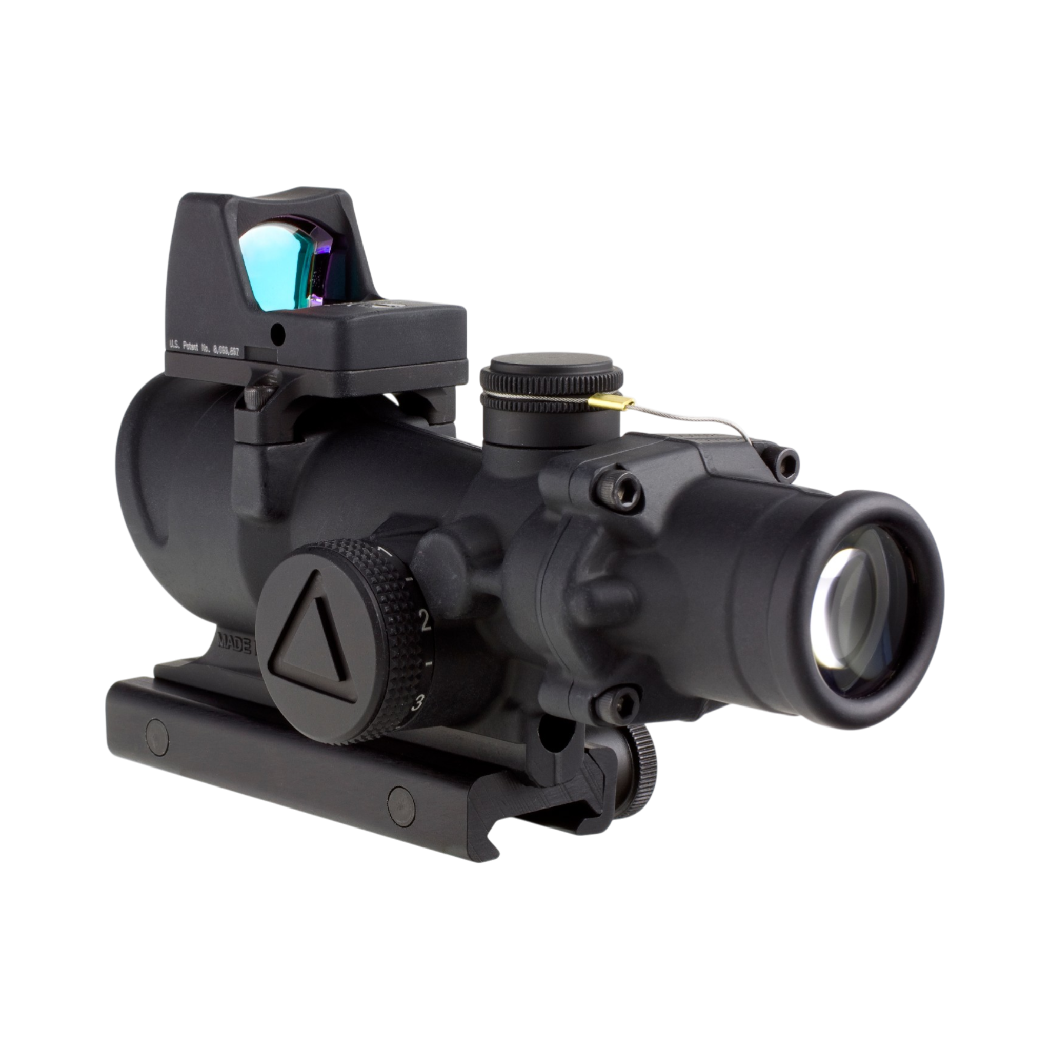 Trijicon ACOG® 4x32 Scope, Red Crosshair .223 Reticle, Colt Knob Mount & 3.25 MOA Red RMR Type 2