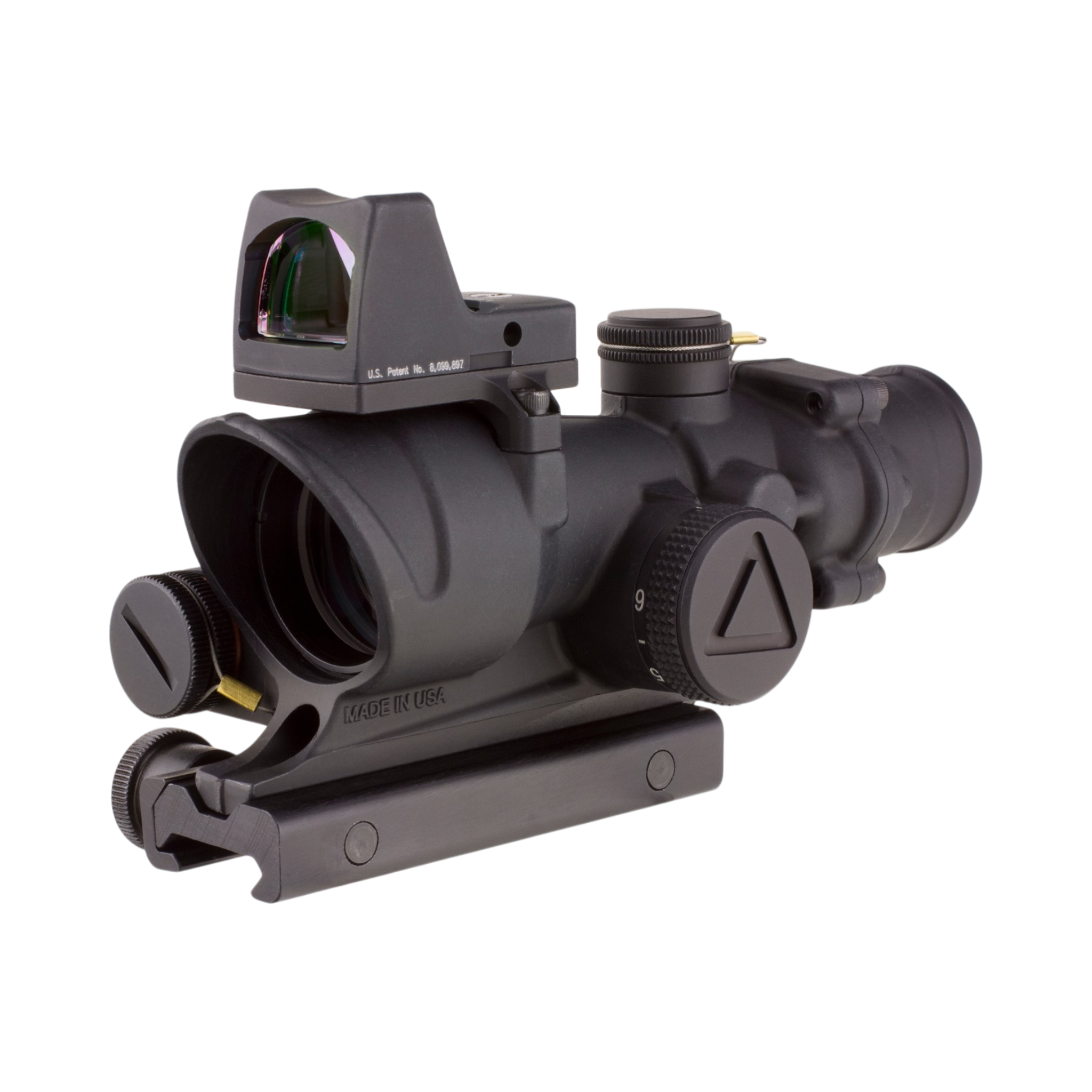 Trijicon ACOG® 4x32 Scope, Red Crosshair .223 Reticle, Colt Knob Mount & 3.25 MOA Red RMR Type 2