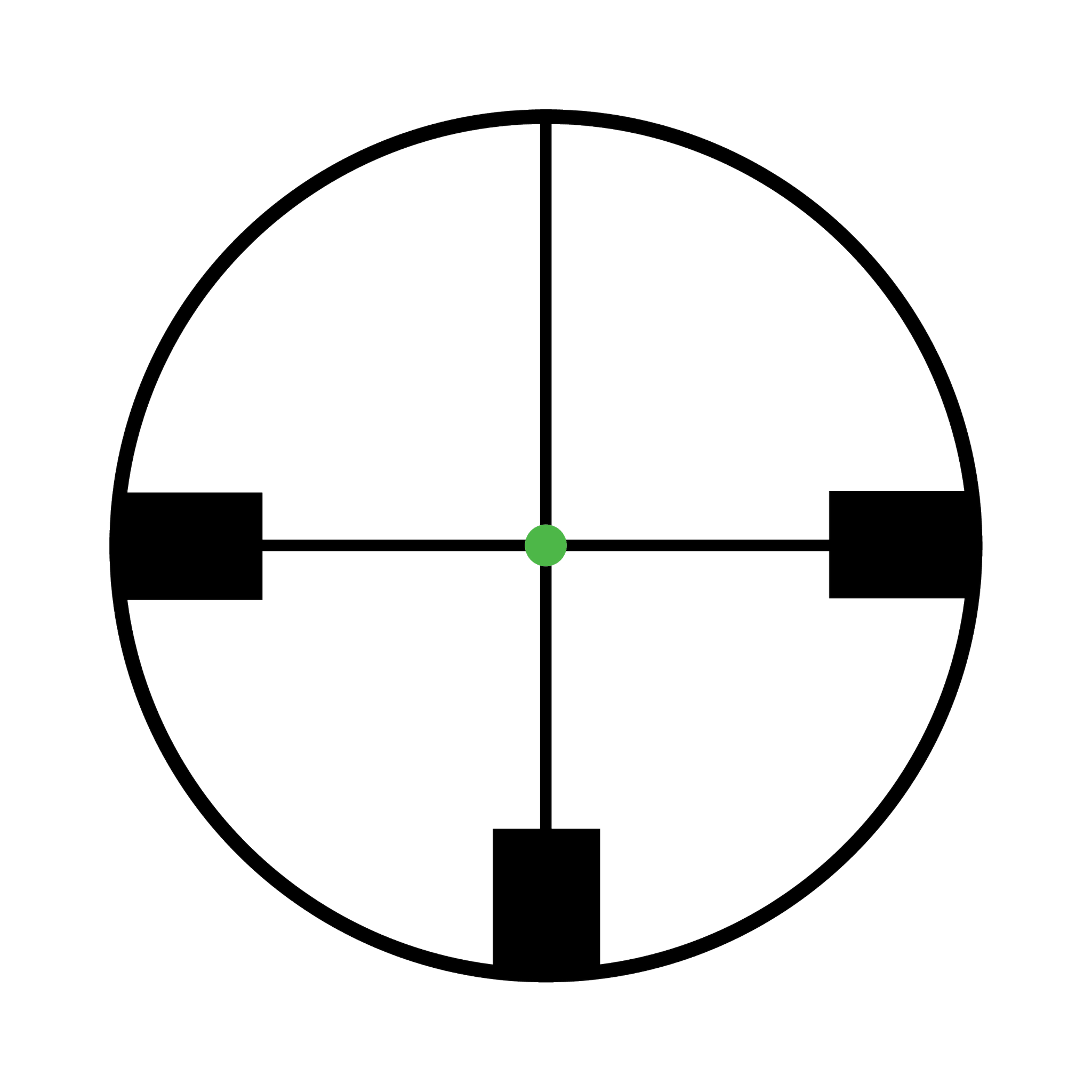 AccuPoint® 1-4x24 optiline sihik, saksa nr 4 ristjoon rohelise täpiga, 30 mm, mattmust, kaitsekorkiga