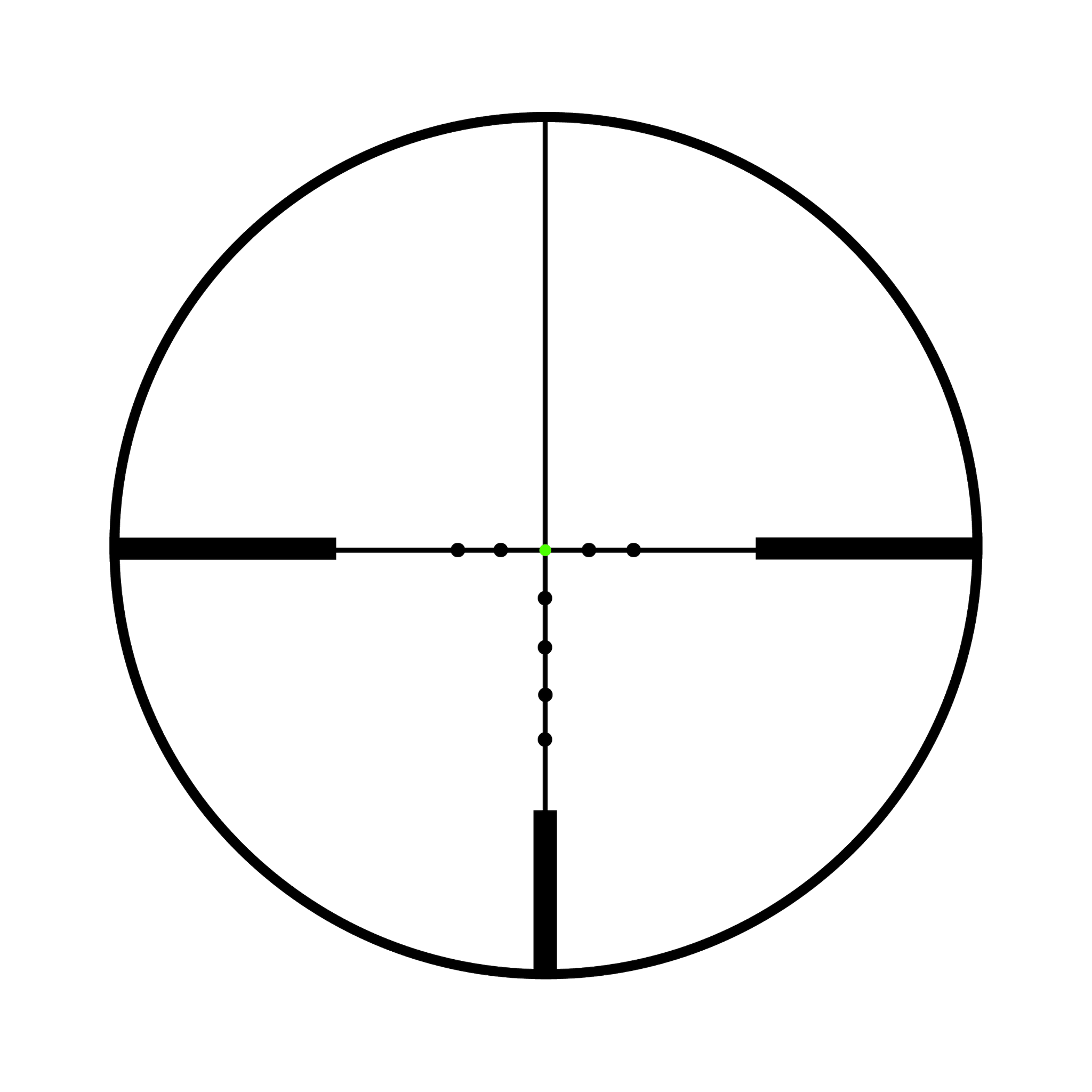 AccuPoint® 1-6x24 optiskais tēmēklis ar MOA-Dot tēmēkļa krustu un zaļu punktu, 30 mm, matēti melns, ar aizsargvāciņu