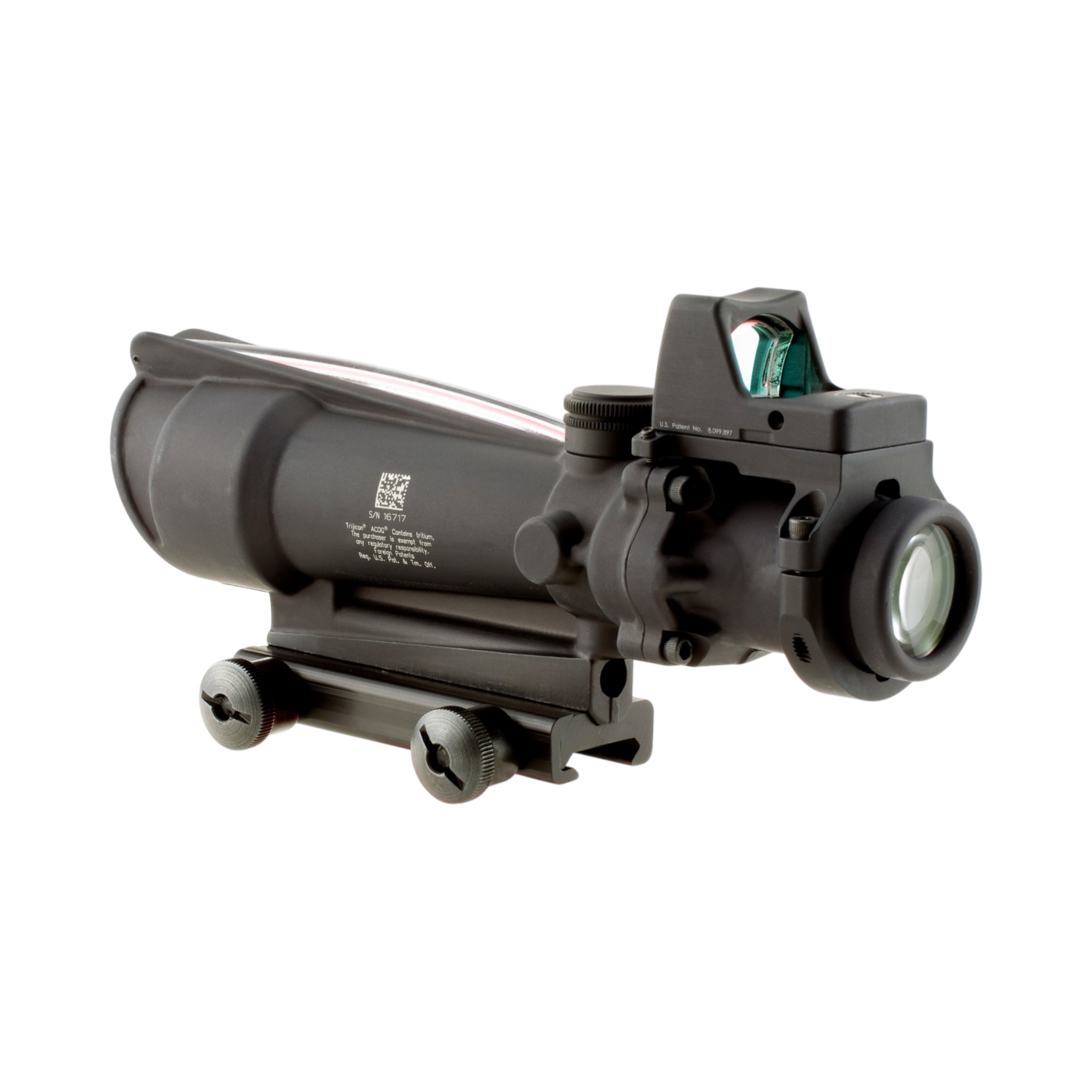 Trijicon ACOG® 3.5x35, D.I. Red Crosshair .223 Reticle, Colt Knob Mount & 3.25 MOA Red RMR Type 2