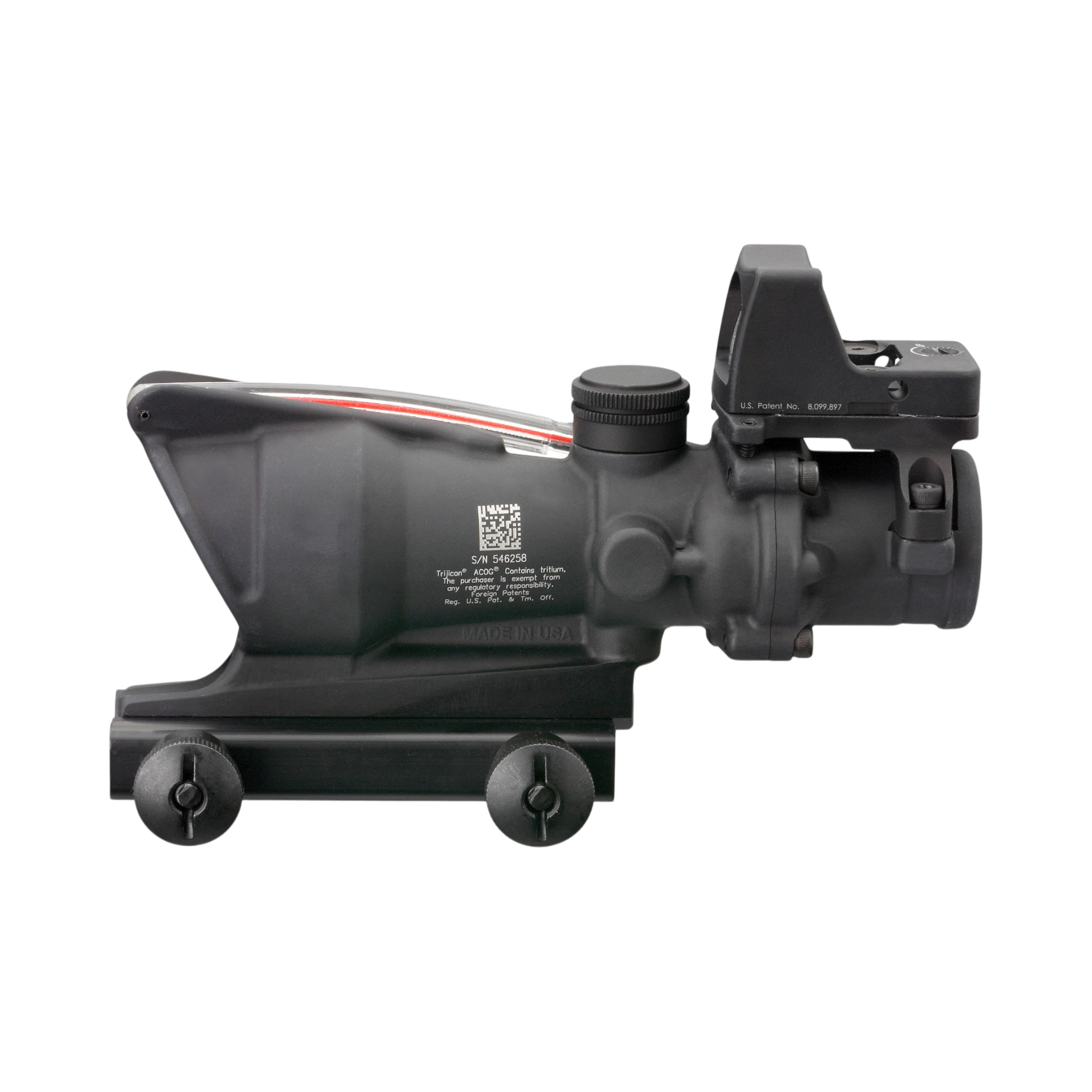 Trijicon ACOG® 4x32, D.I. Red Crosshair .223 Reticle, Colt Knob Mount & 3.25 MOA Red RMR Type 2