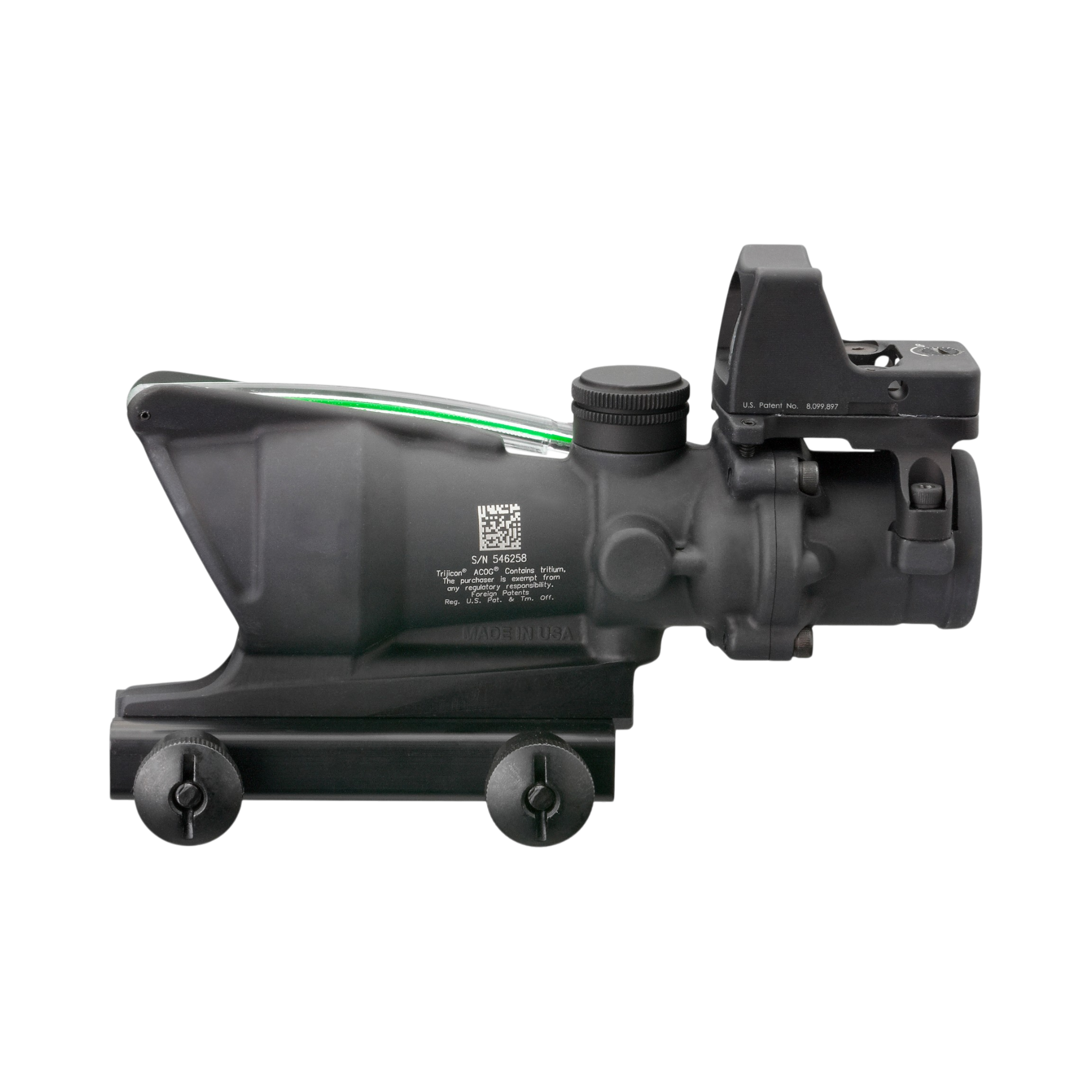 Trijicon ACOG® 4x32 Scope, Gr. Chev .223 D.I., Colt Knob Mount & 3.25 MOA Red RMR Type 2