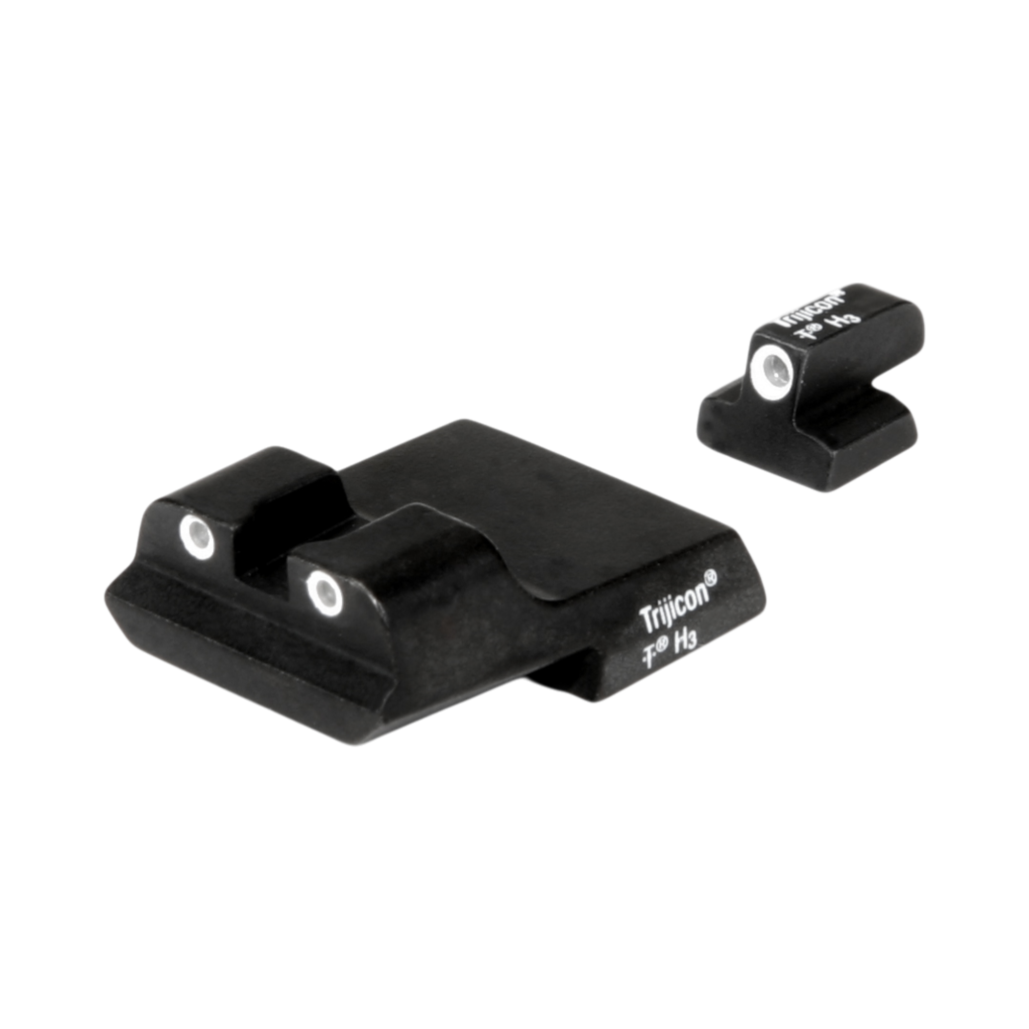 „Trijicon Bright & Tough™“ naktinio matymo taikiklių rinkinys (žalia spalva) skirtas „S&W Compact“ 9 mm pistoletui, ilgas galinis taikiklis