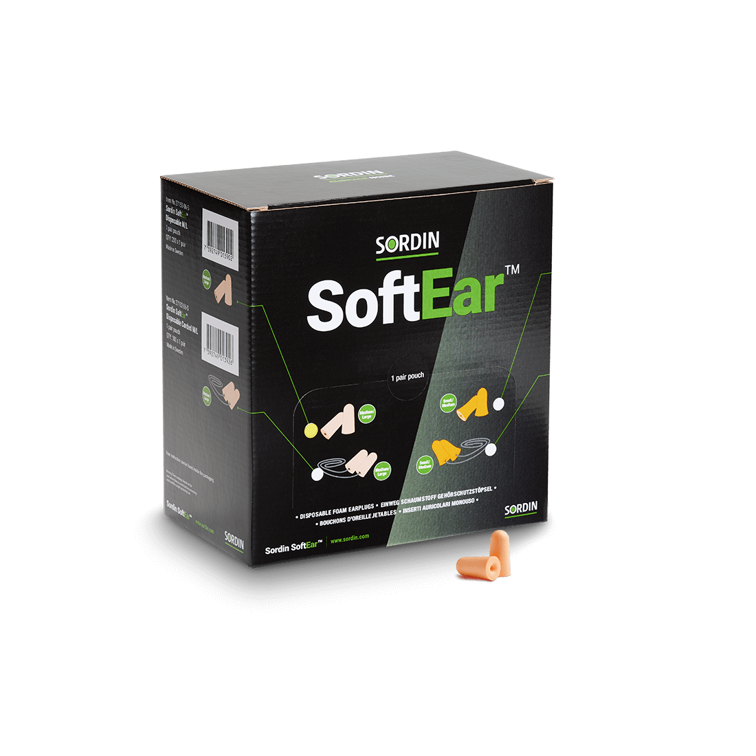 Sordin SoftEar Disposable Peach (M/L) 200x1p (27150-06-S)