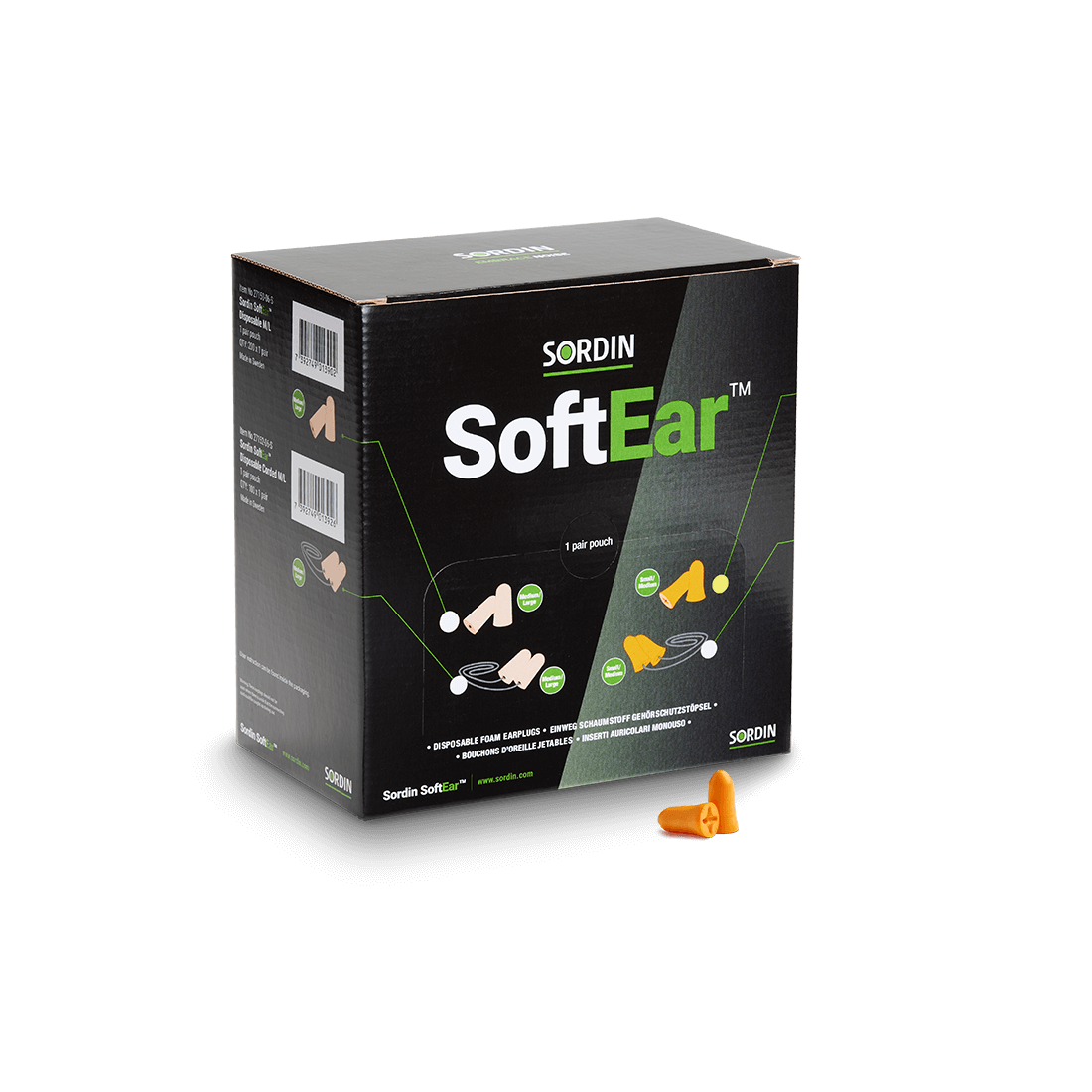 Sordin SoftEar Disposable Orange (S/M) 200x1p (27153-07-S)