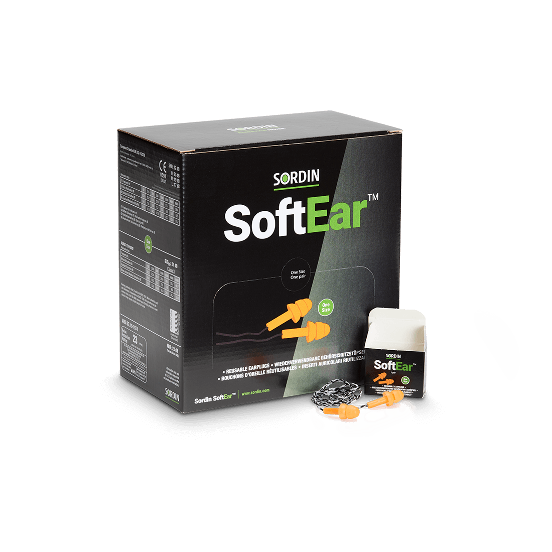 Sordin SoftEar Reusable Cord Orange 50p (27156-07-S)