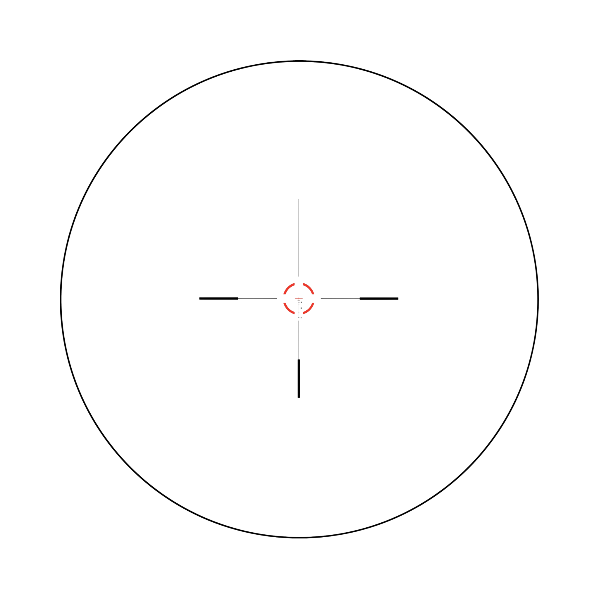 VCOG® 1-6x24 Riflescope Red Seg. Circle / Crosshair .223 / 77 Grain Ballistic Reticle w/ TA51 Mount