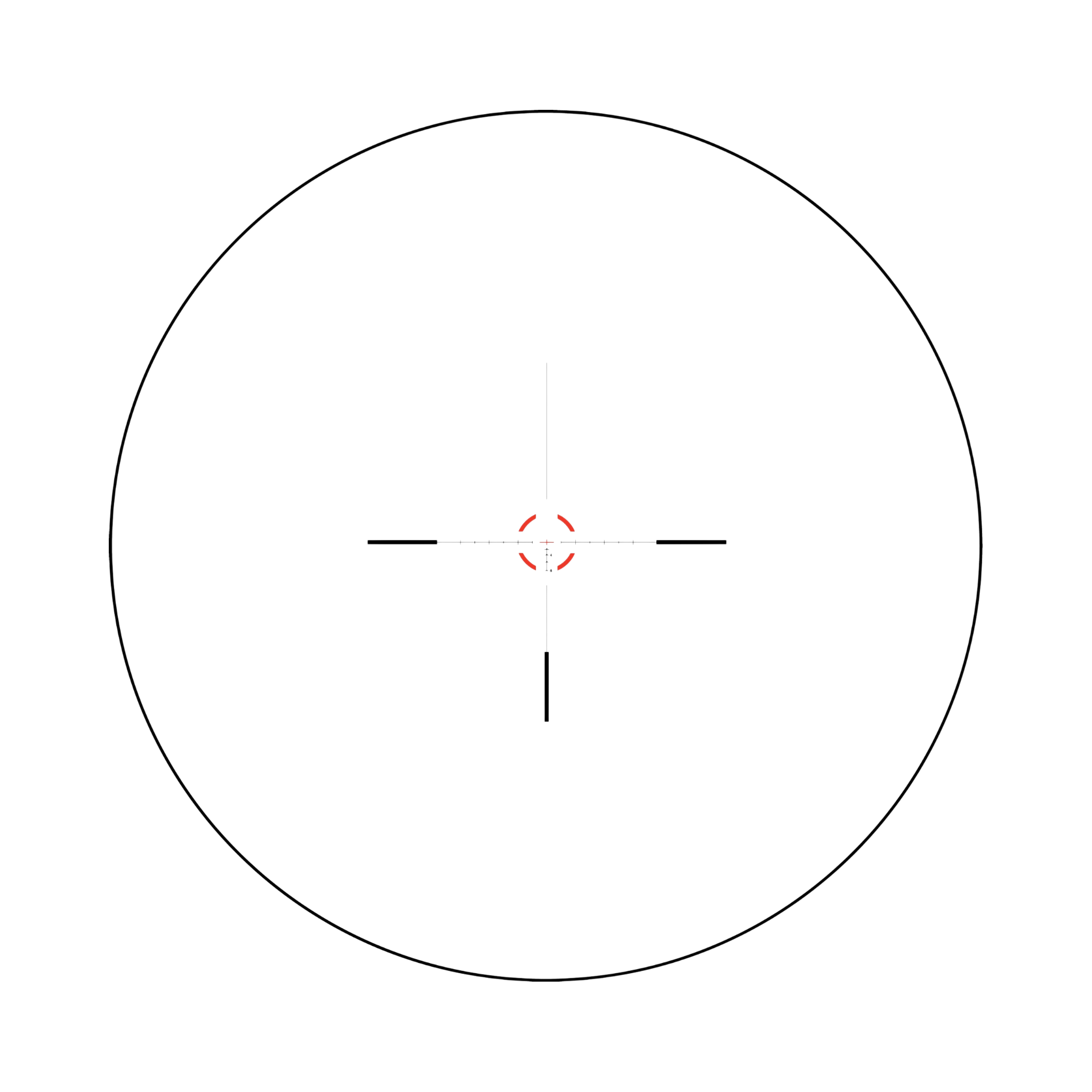 VCOG® 1-6x24 Riflescope Red Seg. Circle / Crosshair 300 BLK Ballistic Reticle w/ TA51 Mount