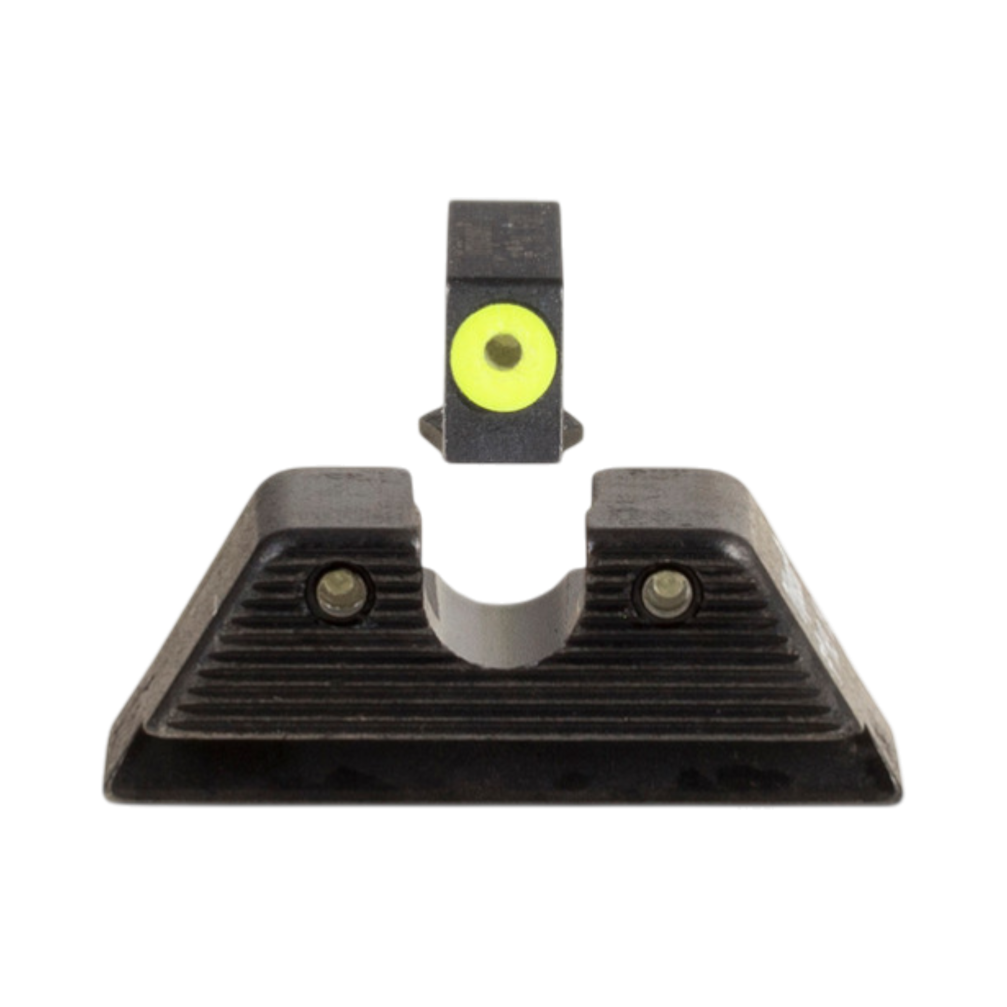 Trijicon HD™ nakts redzamības tēmēkļu komplekts ar MOS Fit aizmugurējo tēmēkli — dzeltena priekšējā kontūra Glock® standarta rāmim (17, 19, 22–39)