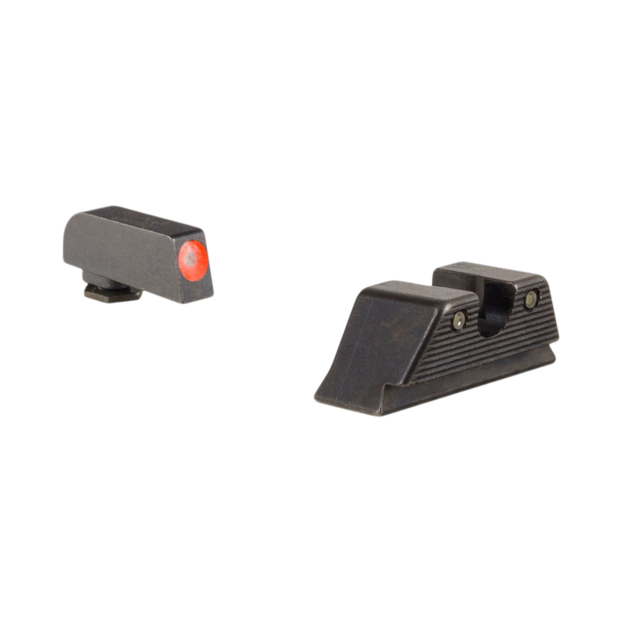 Trijicon HD™ nakts redzamības tēmēkļu komplekts ar MOS Fit aizmugurējo tēmēkli — oranža priekšējā kontūra Glock® standarta rāmim (17, 19, 22–39)