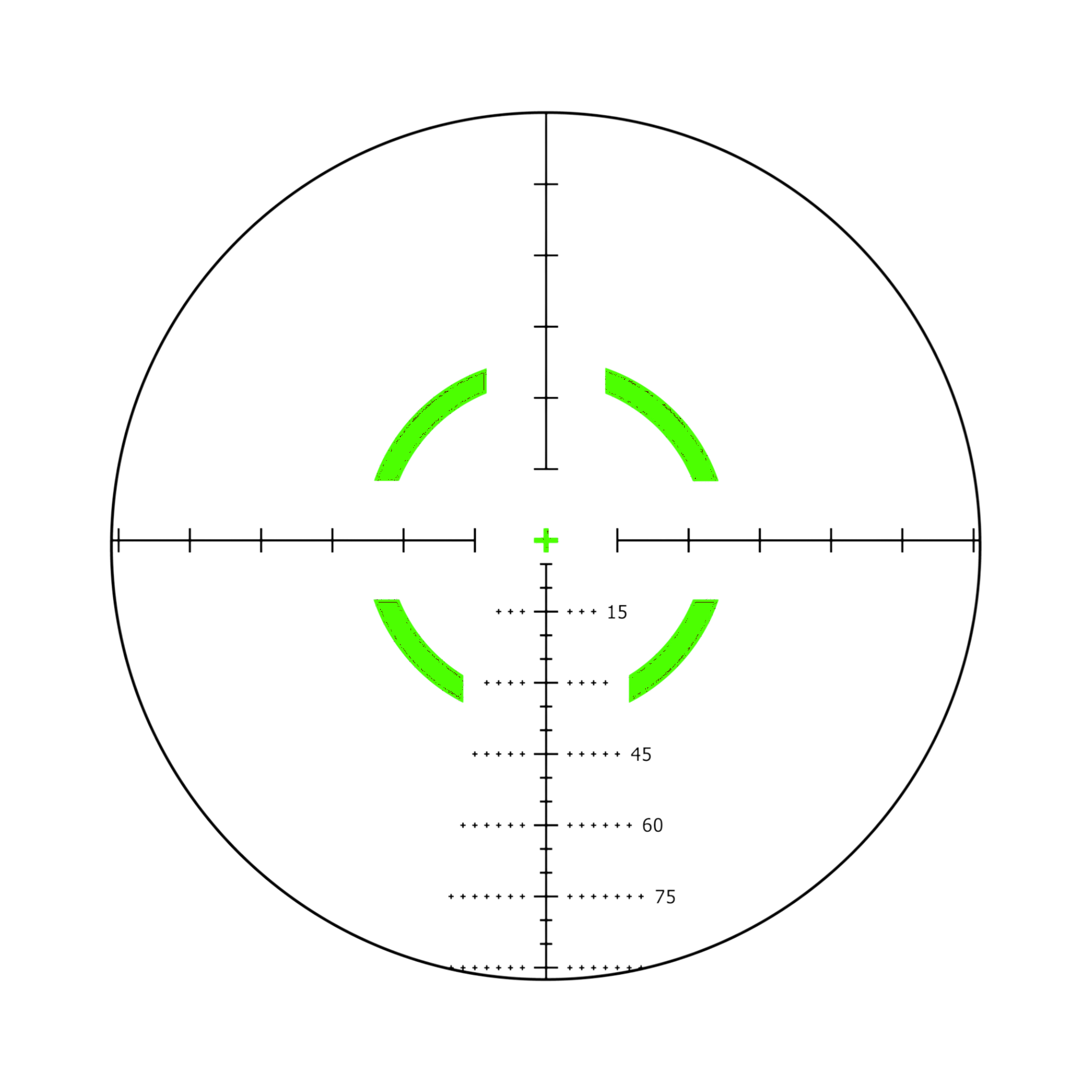 VCOG® 1-6x24; Green Seg. Circle/Crosshair MOA Reticle w/ Thumb Screw Mt.
