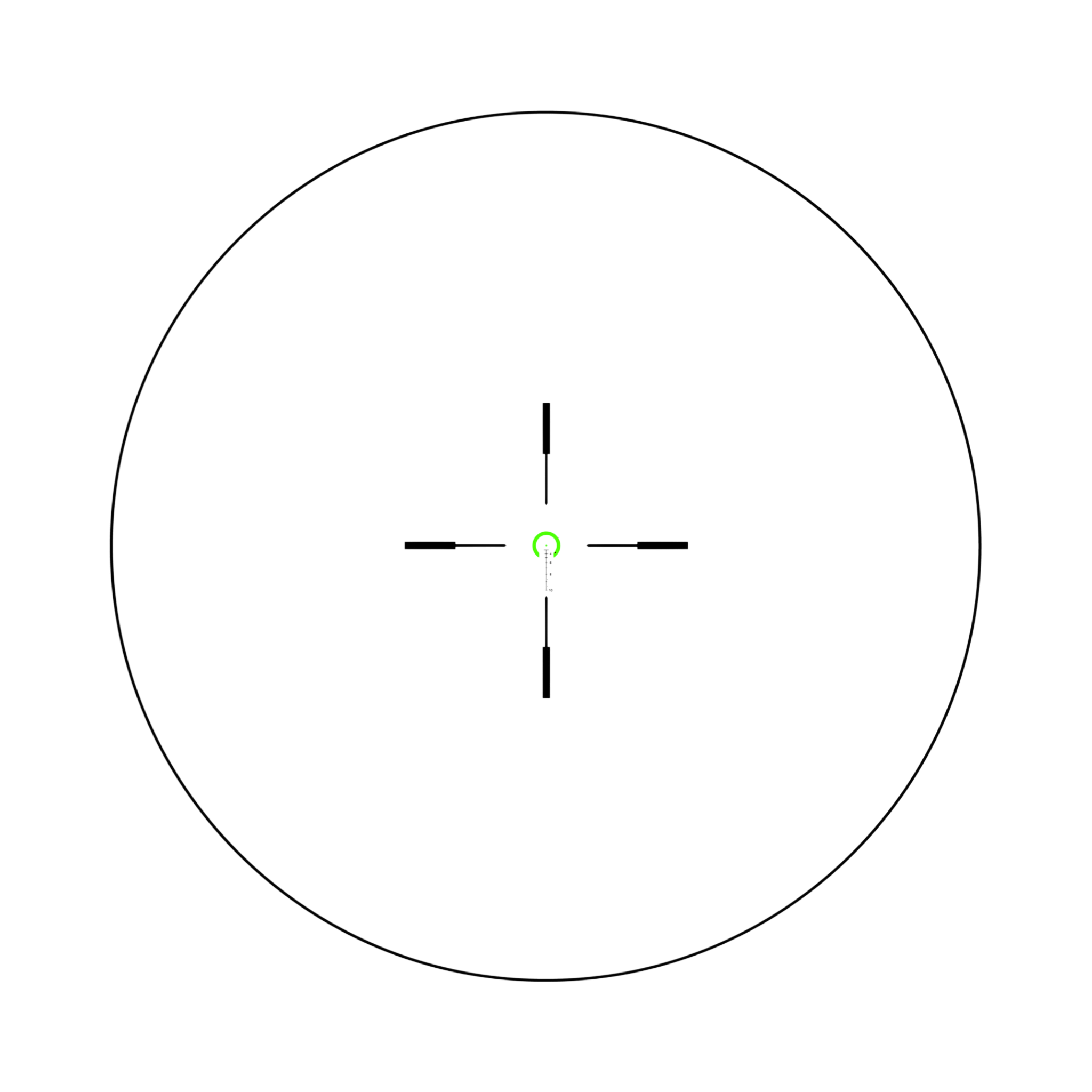 VCOG® 1-6x24; Green Horseshoe Dot/Crosshair .308/175gr; Thumb Screw Mt.