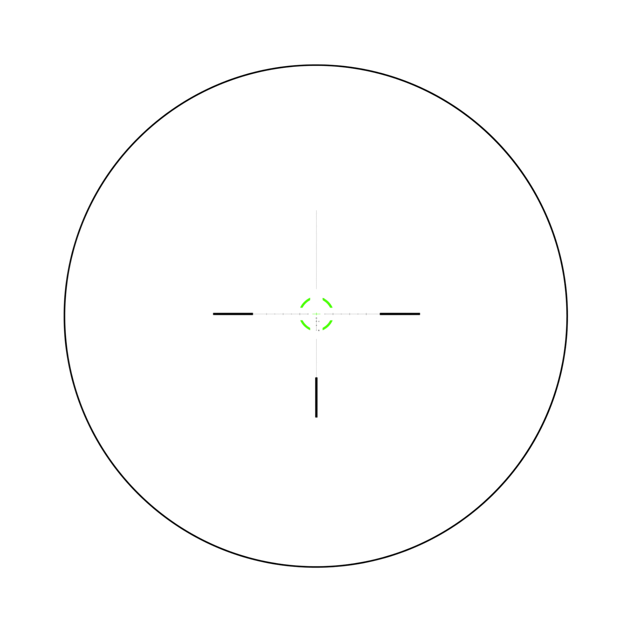 VCOG® 1-6x24; Green Seg. Circle/Crosshair 300 BLK; Thumb Screw Mt.