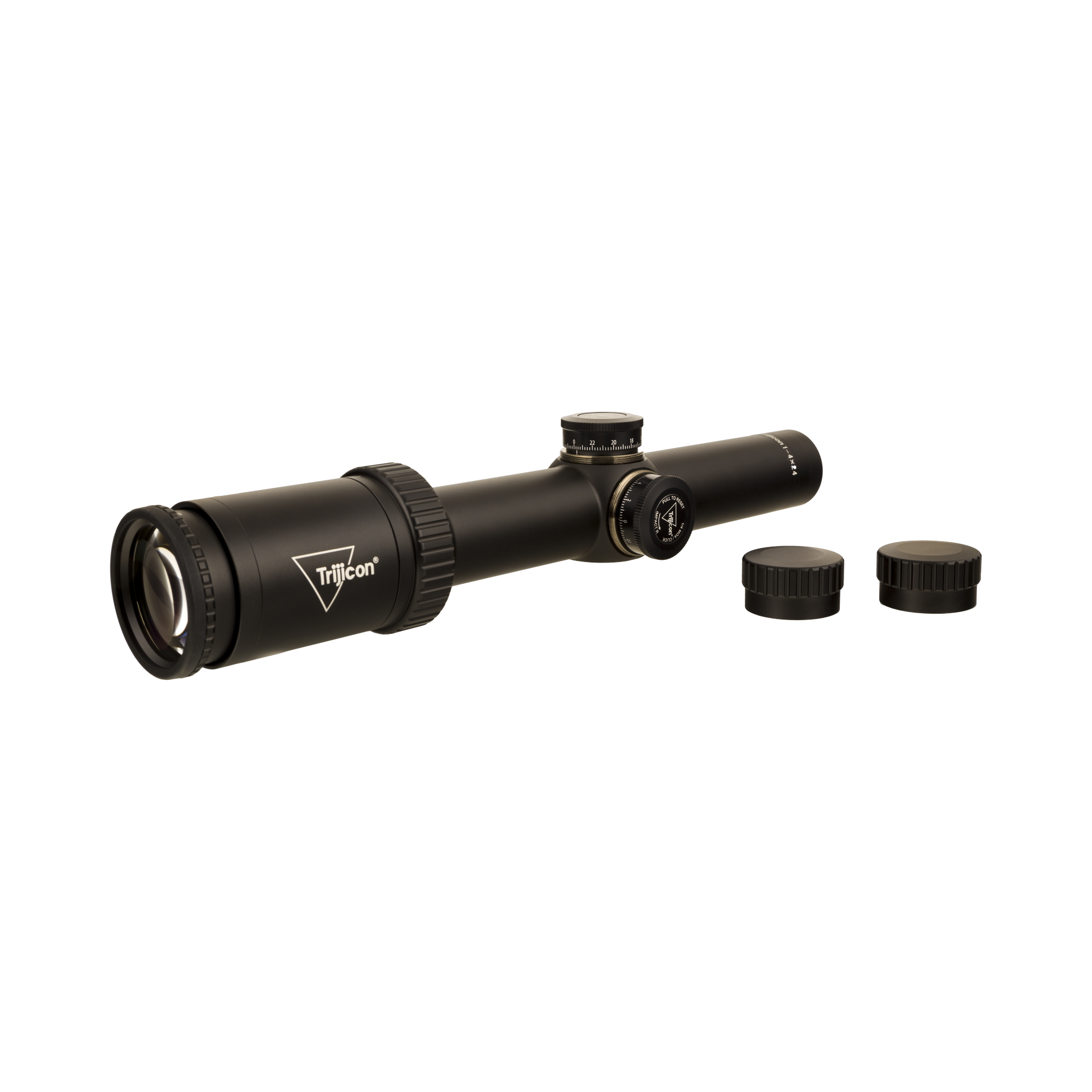 Huron® 1-4x24 optiskais tēmēklis BDC Hunter Holds, 30 mm, satīna melns, regulatori ar aizsargvāciņiem