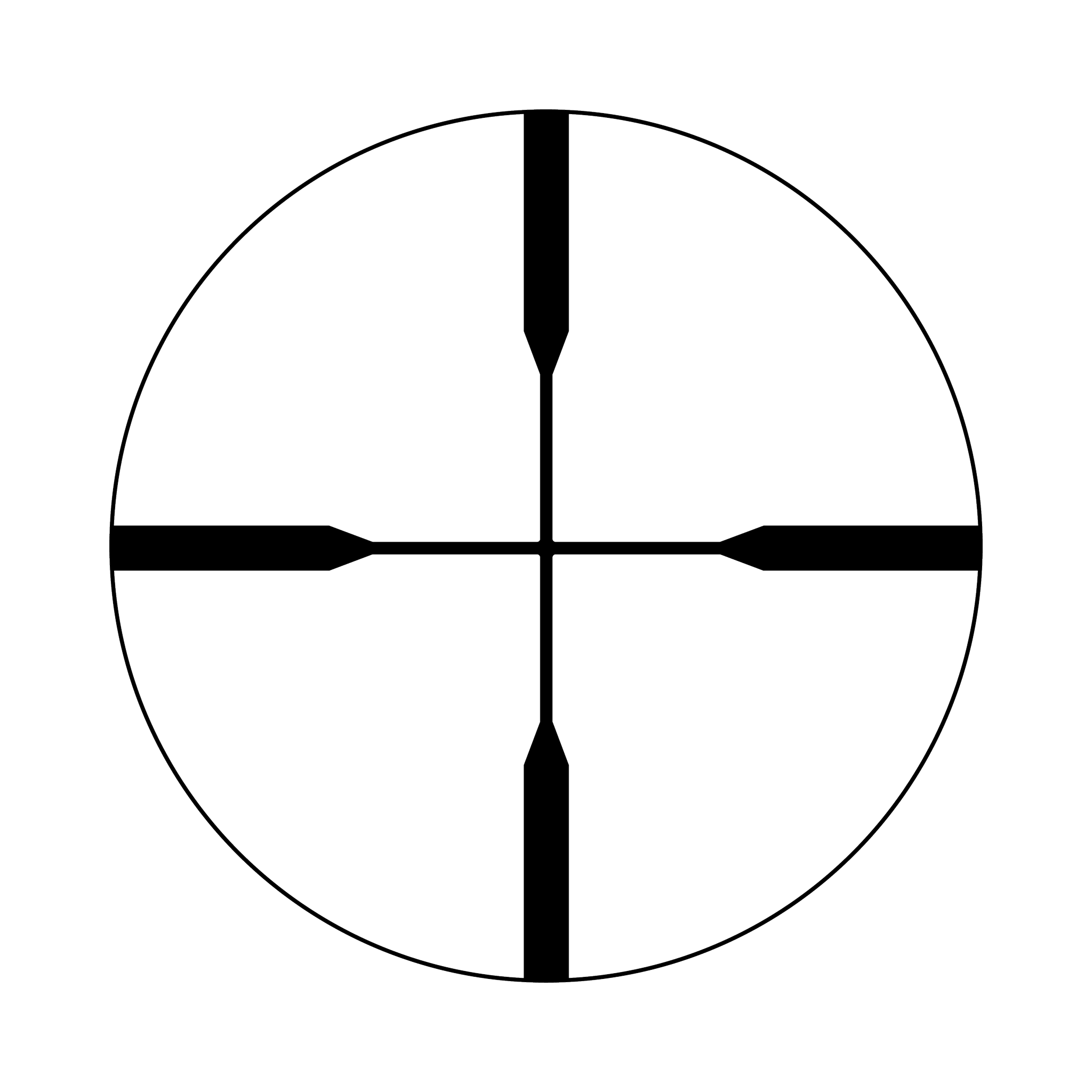 Huron® 3-9x40 optiskais tēmēklis ar standarta Duplex tīklu, 1 collas caurule, satīna melnā krāsā, regulatori ar aizsargvāciņiem