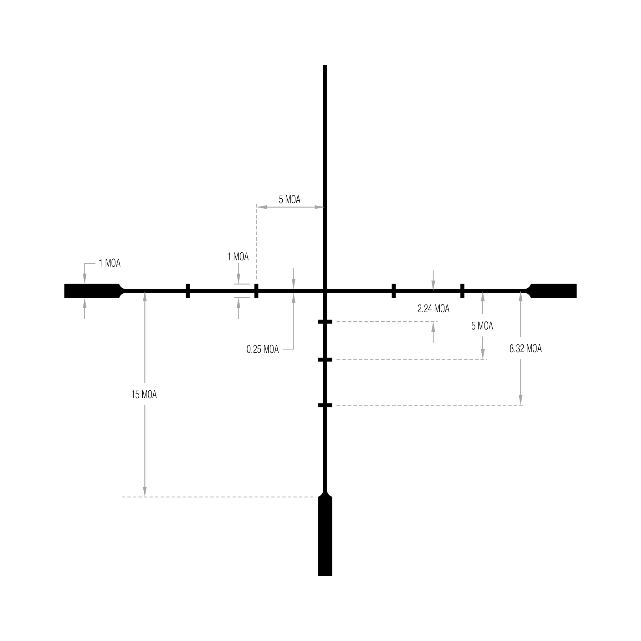 Huron® 3-9x40 Riflescope BDC Hunter Holds, 1 in. Tube, Satin Black, Capped Adjusters
