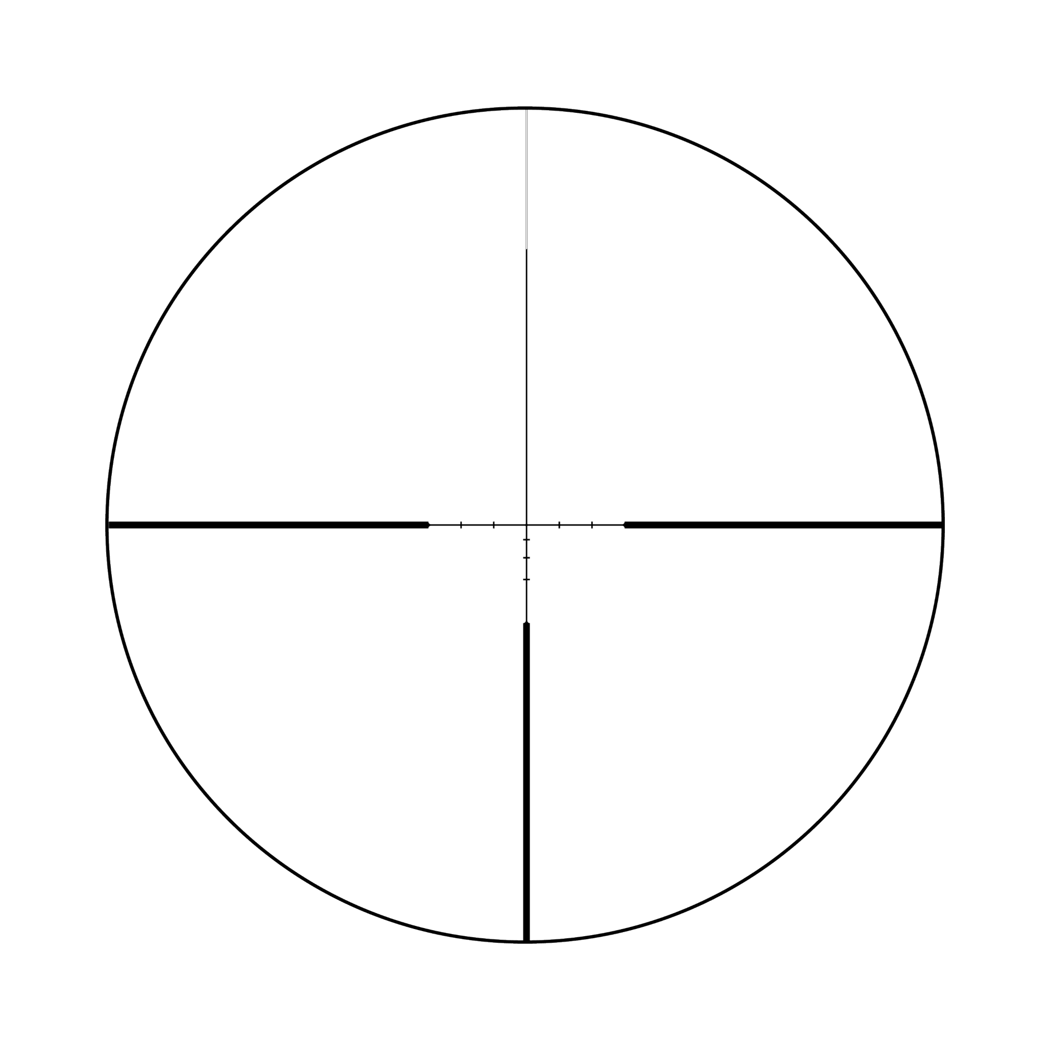 Huron® 3-12x40 Riflescope BDC Hunter Holds, 30mm, Satin Black, Capped Adjusters