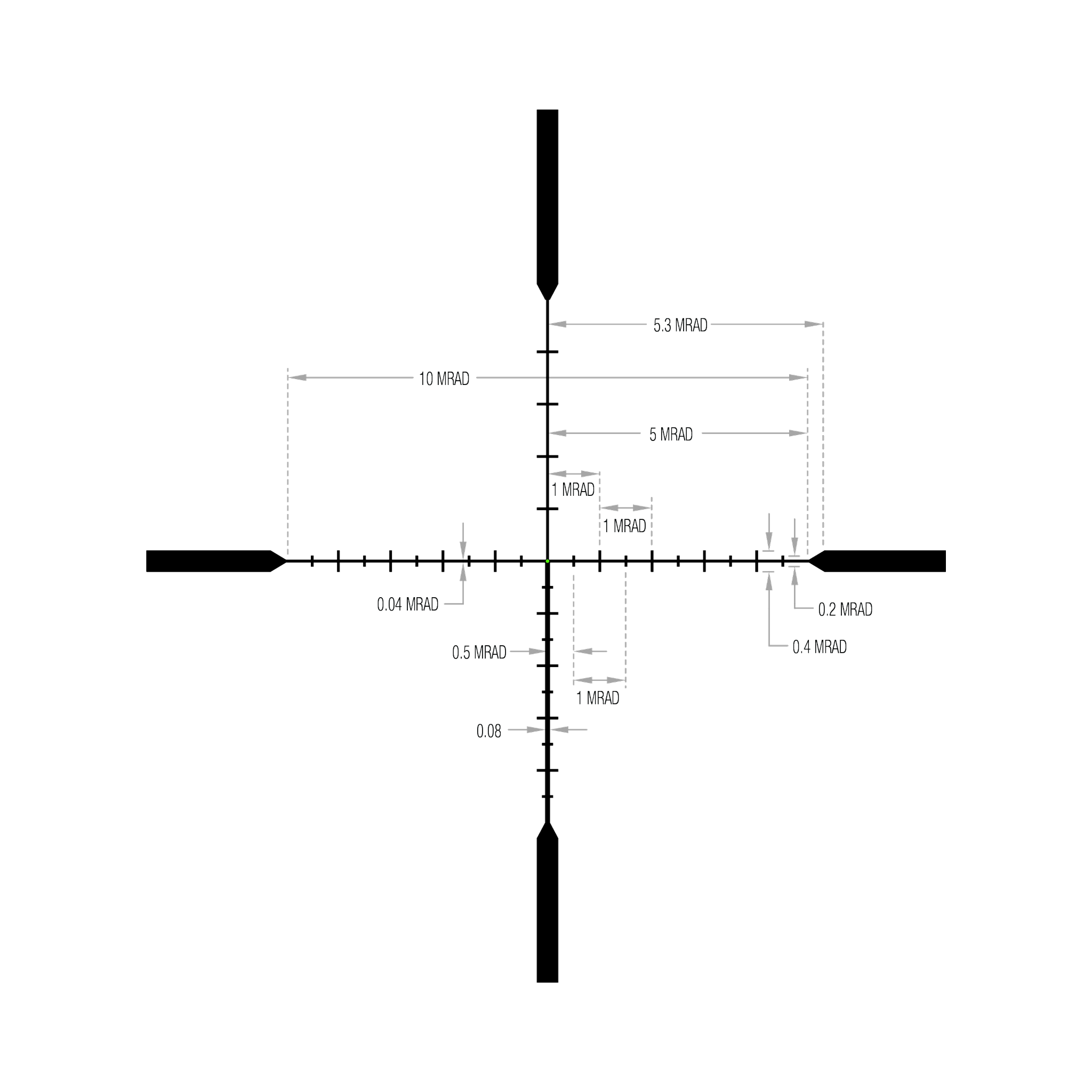AccuPoint® 4–16x50 MRAD attāluma mērīšanas tēmēklis ar zaļo punktu, 30 mm, matēti melns, Exp. EL RTZ