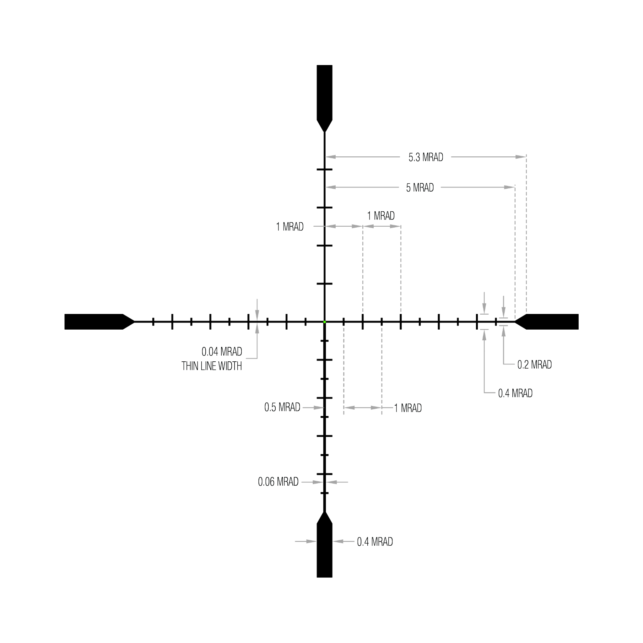 AccuPoint® 5–20x50 MRAD attāluma mērīšanas tēmēklis ar zaļo punktu, 30 mm, matēti melns, Exp. EL RTZ