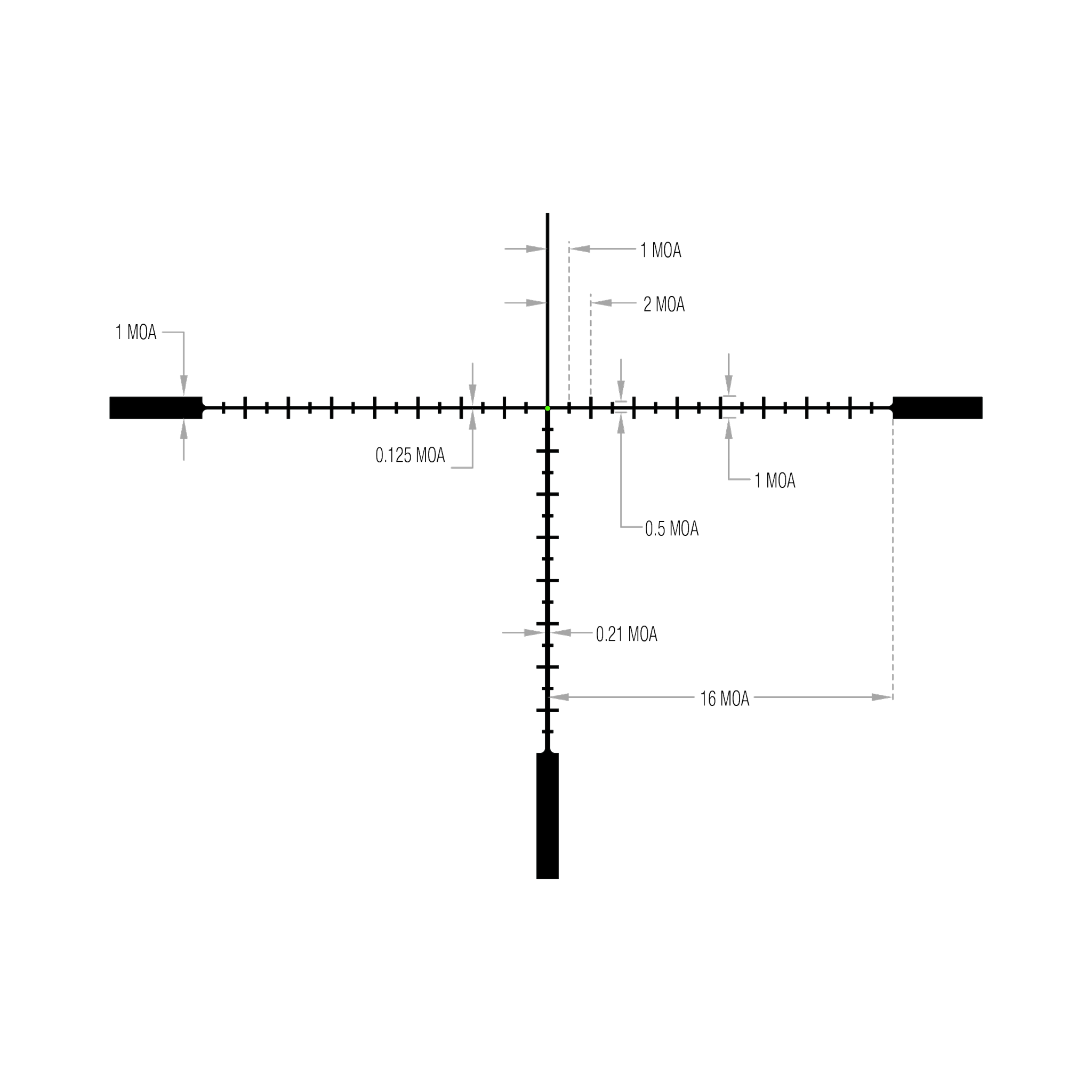 AccuPoint® 5–20x50 MOA attāluma mērīšanas tēmēklis ar zaļu punktu, 30 mm, satīna melns, Exp. EL RTZ