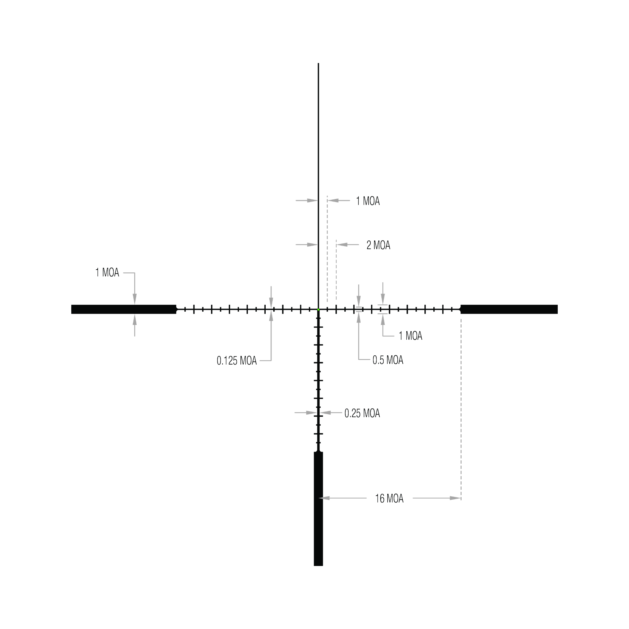 AccuPoint® 3-18x50 MOA attāluma mērīšanas tēmēklis ar zaļu punktu, 30 mm, satīna melns, atklāts EL ar RTZ