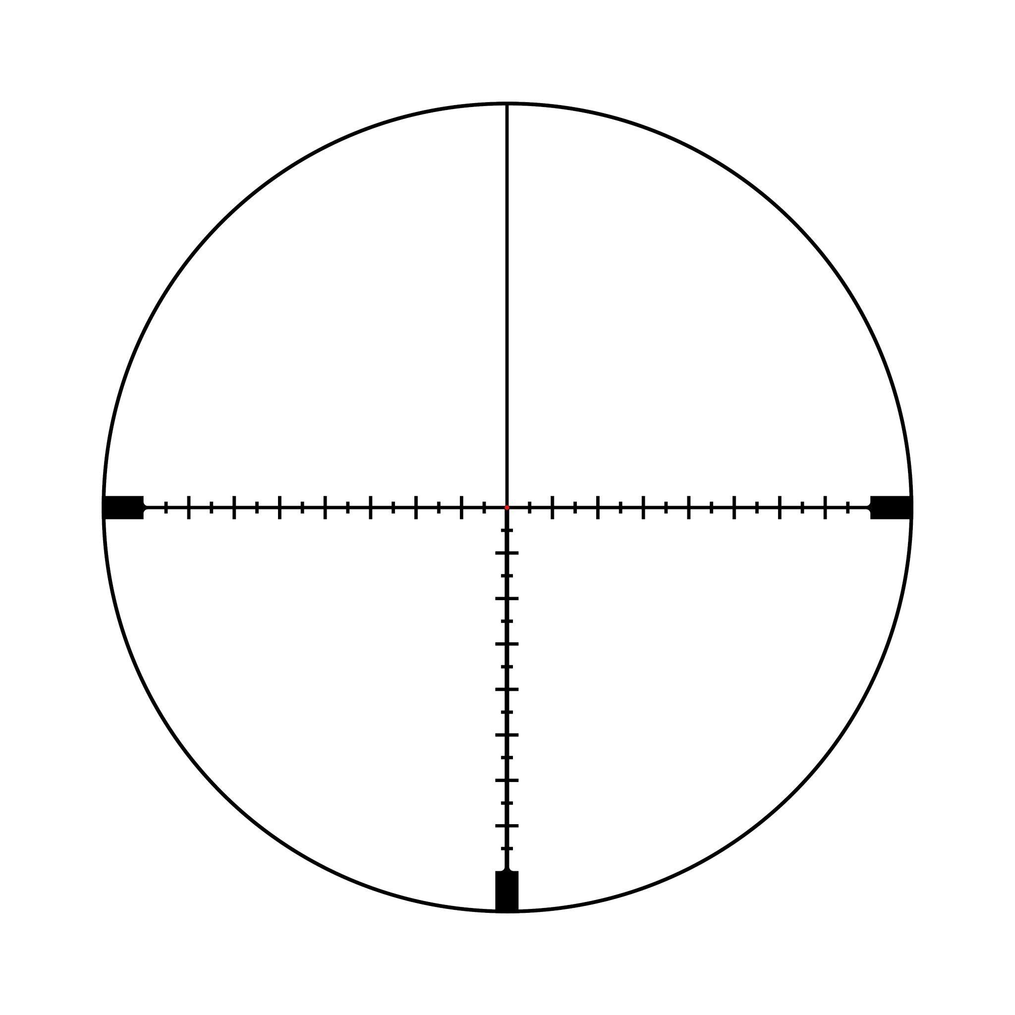 Tenmile® HX 6-24x50 SFP w/ Red PowerDot™, MOA Ranging, 30mm, Satin Black, Low Capped