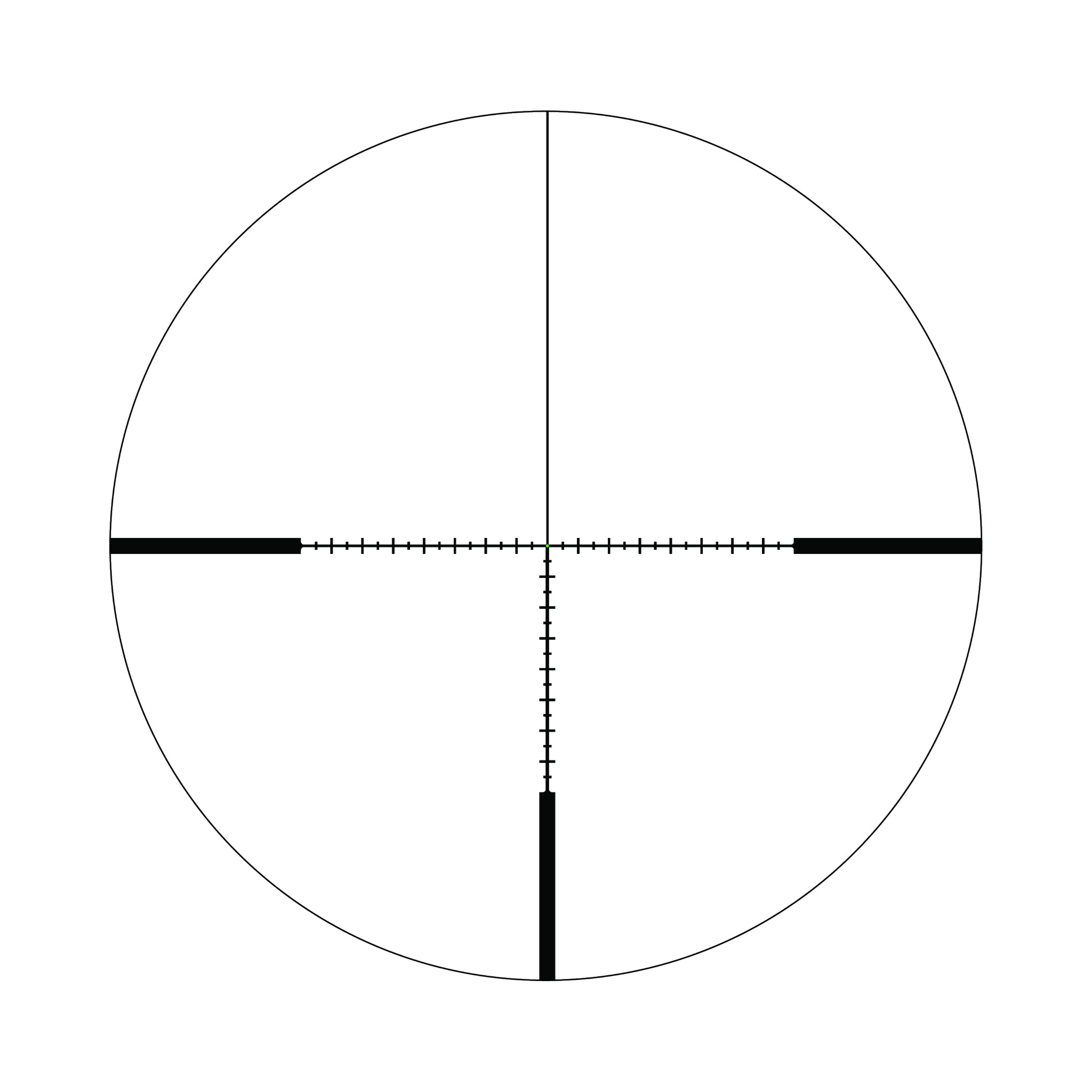 Tenmile® HX 6-24x50 SFP w/ Green PowerDot™, MOA Ranging, 30mm, Satin Black, Low Capped