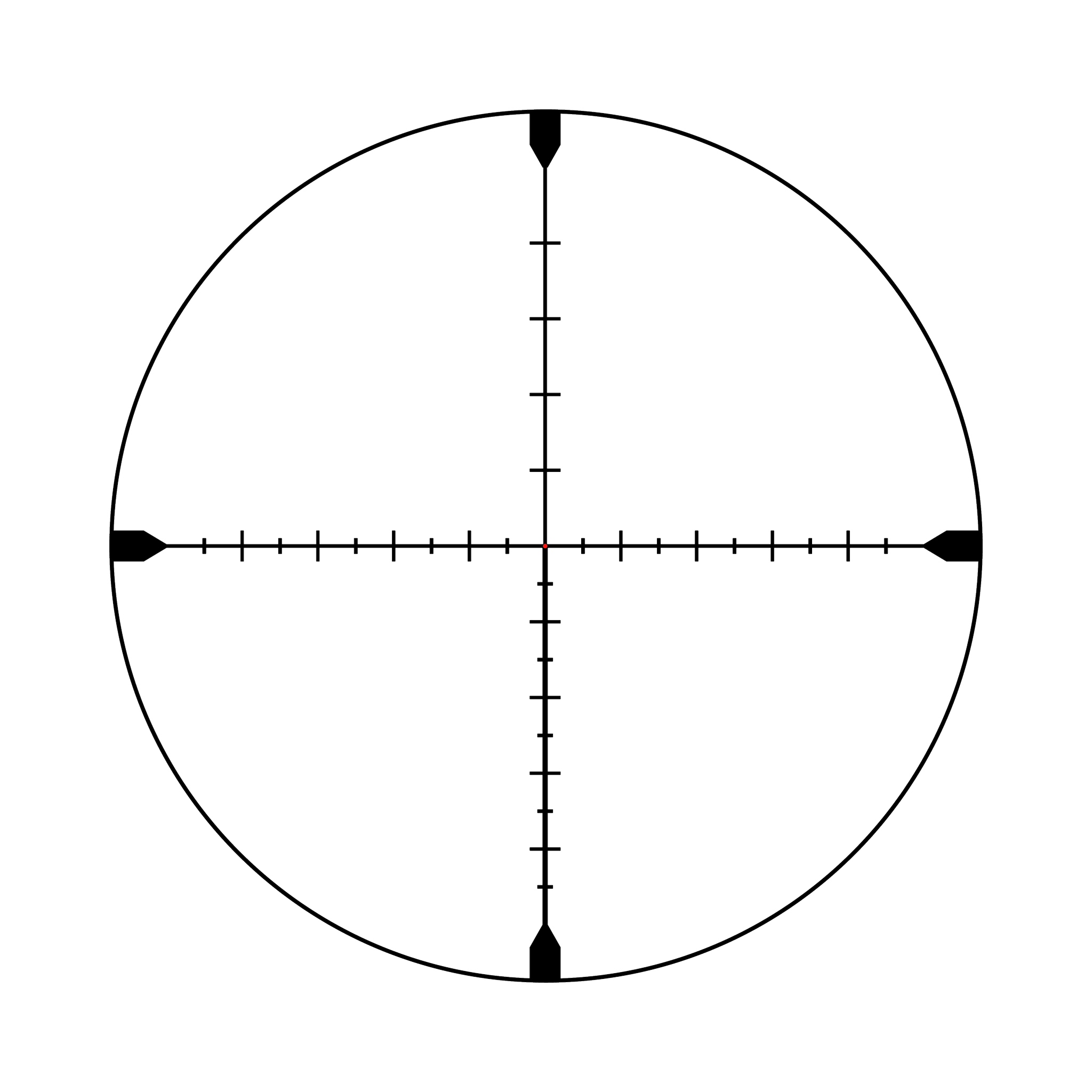 Tenmile® 6-24x50 SFP w/ Red PowerDot™, MRAD Ranging, 30mm, Matte Black, Low Capped