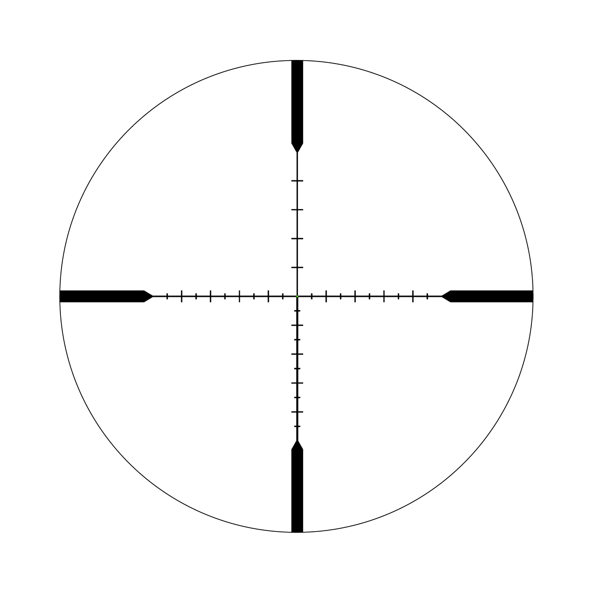Tenmile® 6-24x50 SFP w/ Green PowerDot™, MRAD Ranging, 30mm, Matte Black, Low Capped