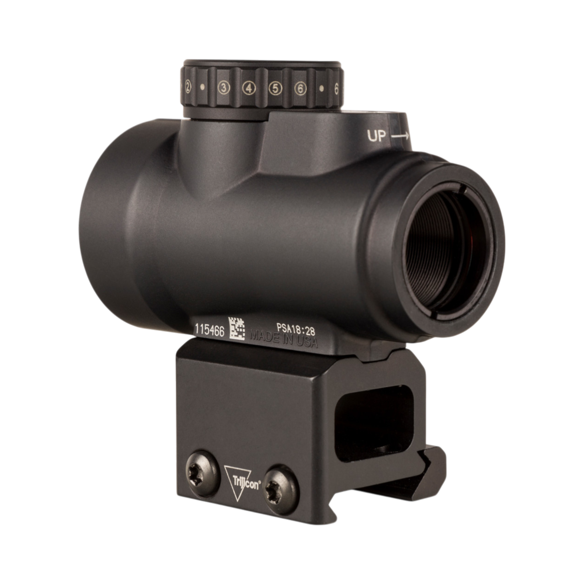 Trijicon MRO® HD 1x25 ar 68 MOA tēmējuma krustu un 2,0 MOA punktu; apakšējā trešdaļa ar paralēlo tēmējumu AC32069