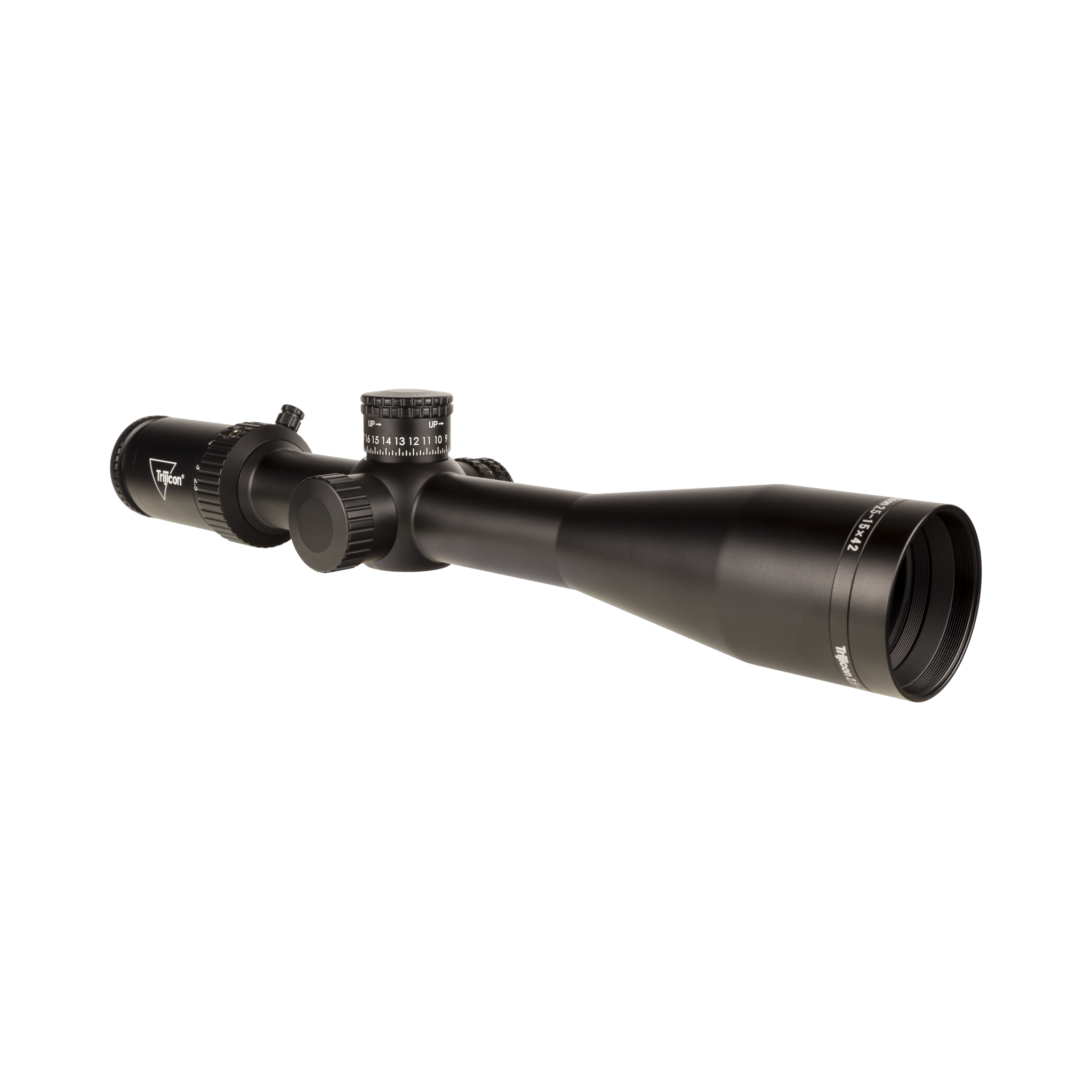 Credo® HX 2,5–15x42 SFP ar sarkanu MOA centrālo punktu, 30 mm, satīna melns, Exp. EL RTZ
