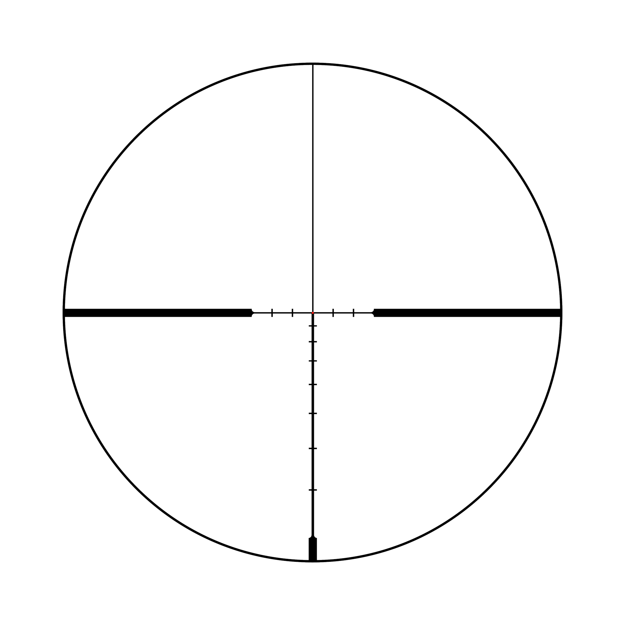 Credo® HX 1-6x24 SFP ar sarkanu PowerDot™, BDC mednieku tēmēkli .308, 30 mm, satīna melns, ar zemu vāciņu