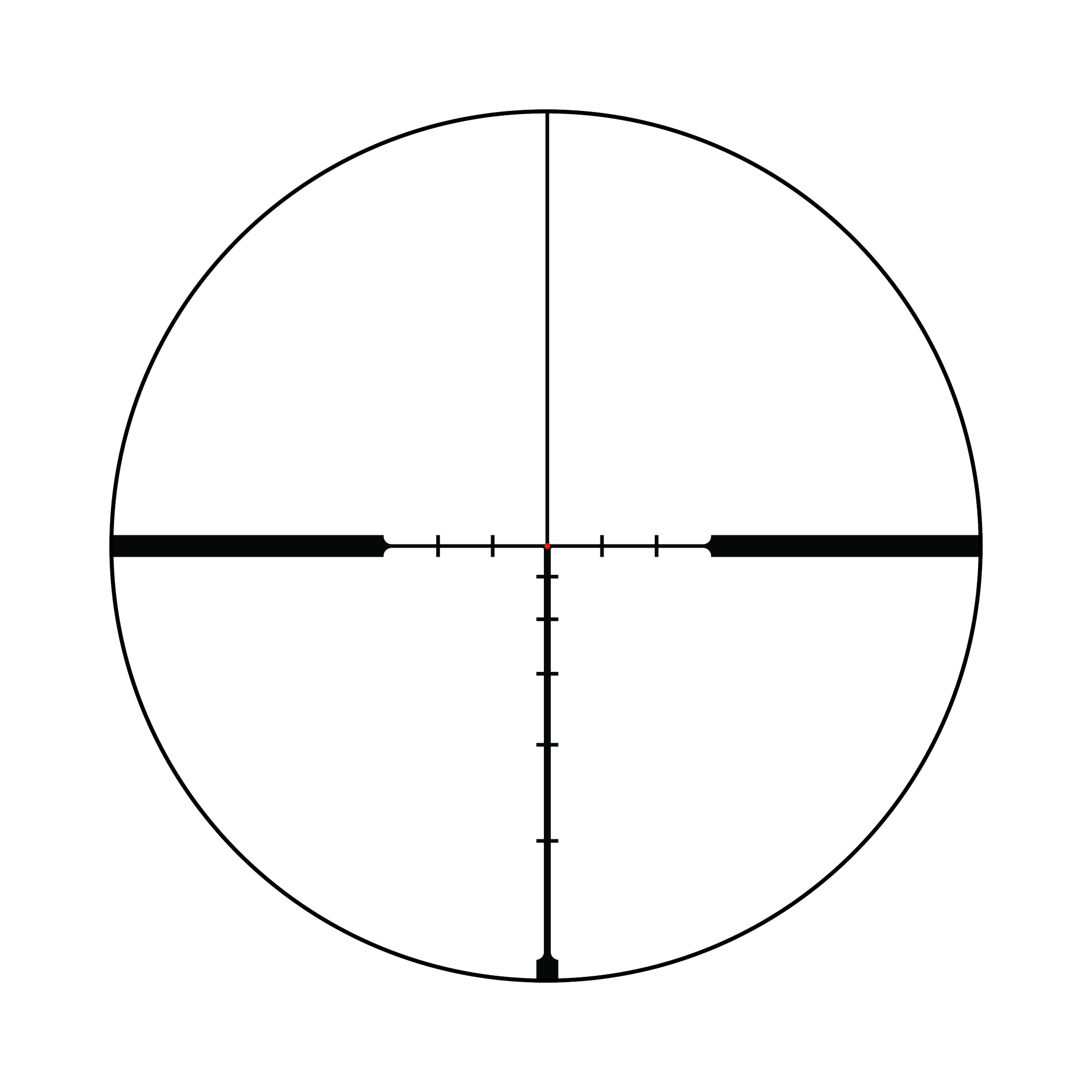 Credo® HX 1-6x24 SFP w/ Red PowerDot™, BDC Hunter Holds .223, 30mm, Satin Black, Low Capped