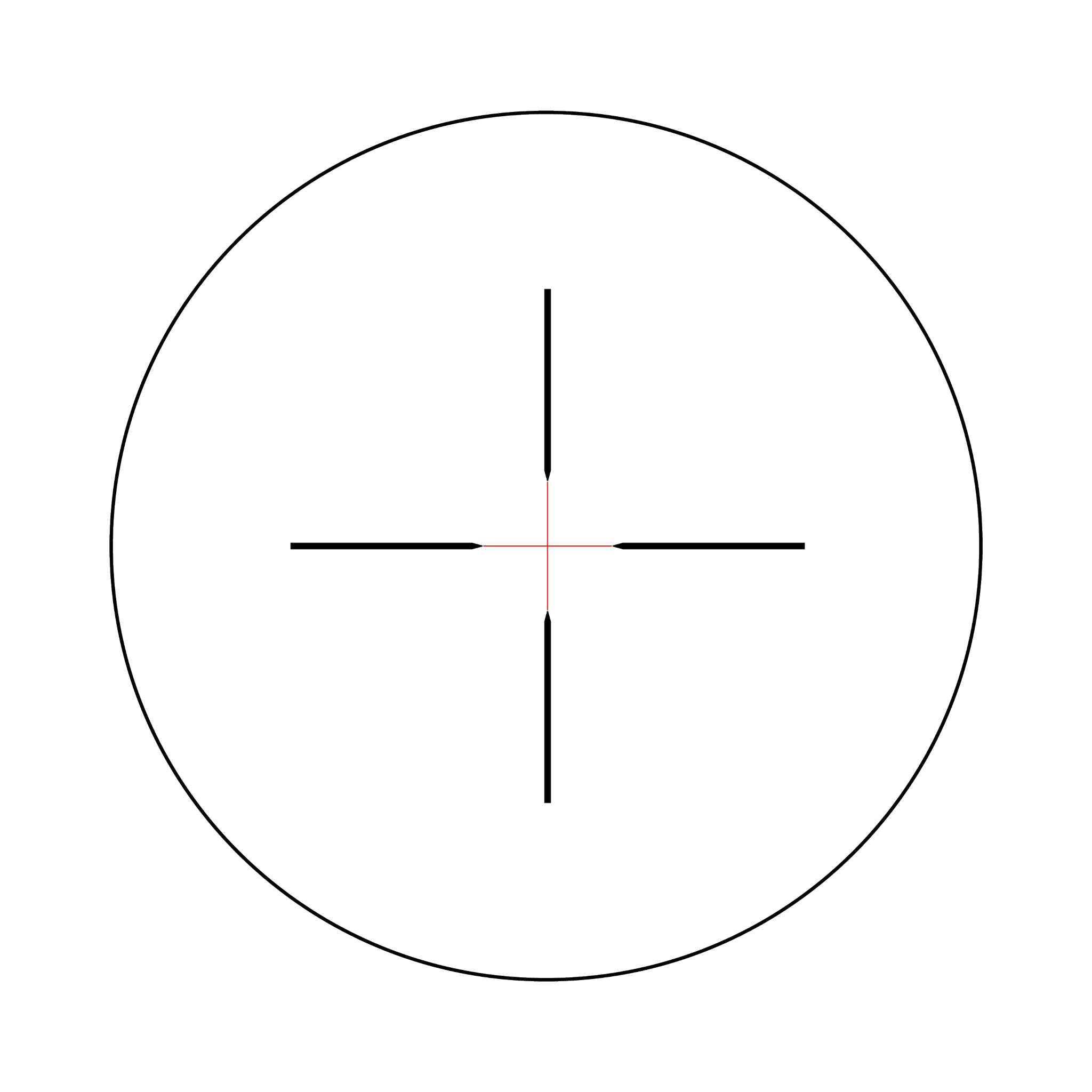 Credo® HX 2,5–10x56 SFP ar sarkanu standarta dubultu krustu, 30 mm, satīna melns, ar zemu vāciņu