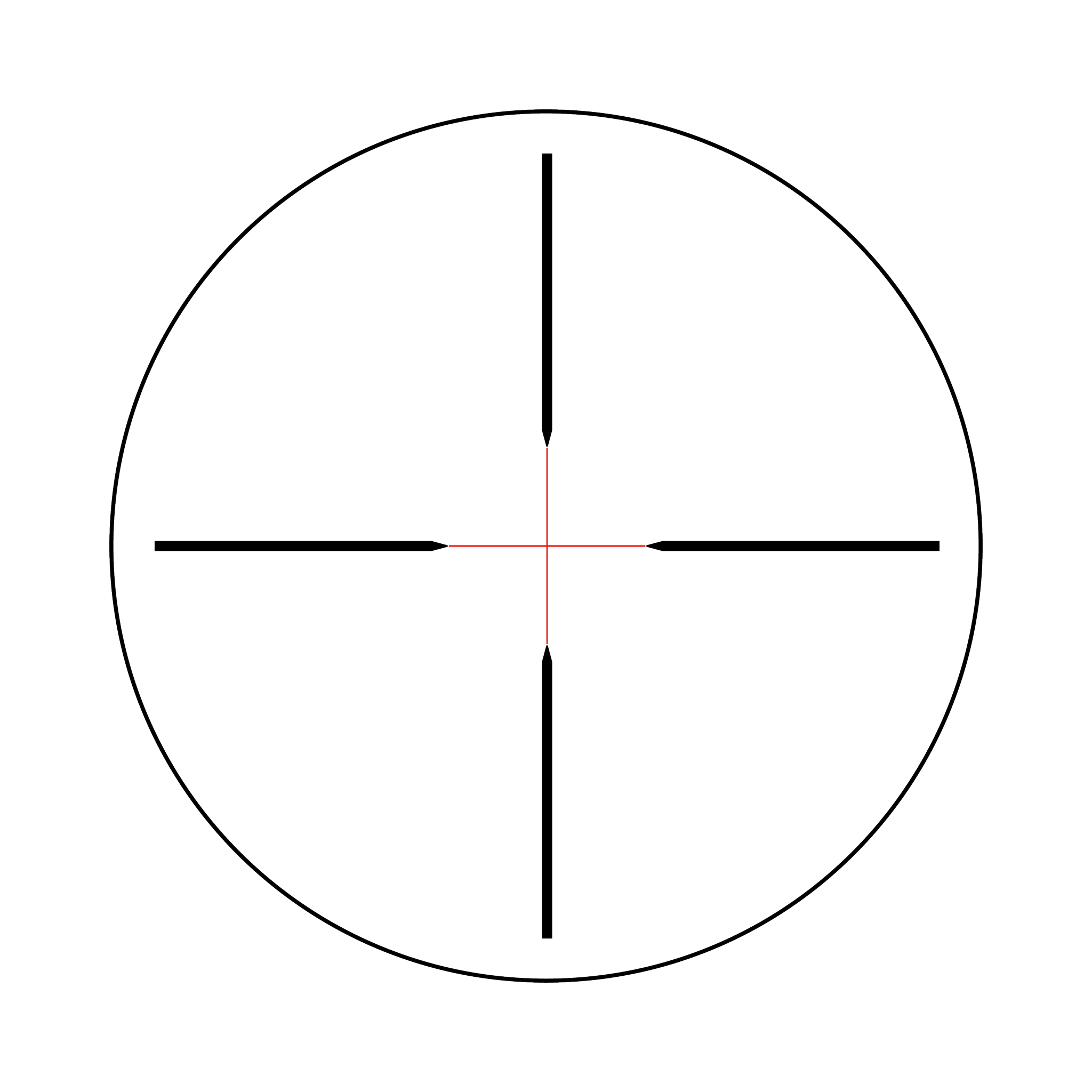 Credo® HX 2,5–10x56 SFP ar sarkanu standarta dubultu krustu, 30 mm, satīna melns, ar zemu vāciņu