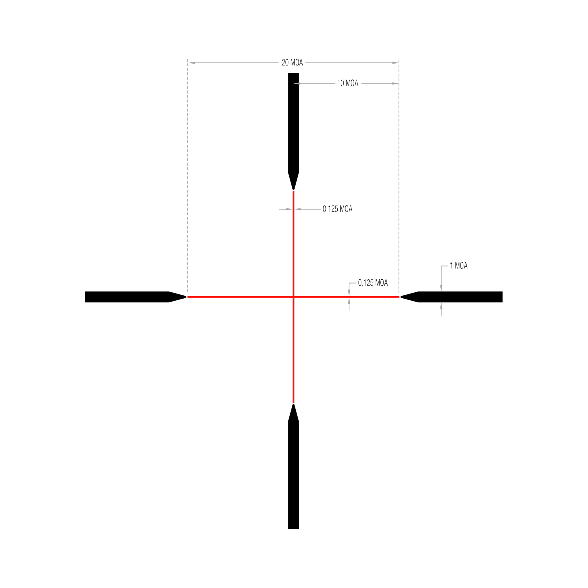 Credo® HX 2,5–10x56 SFP ar sarkanu standarta dubultu krustu, 30 mm, satīna melns, ar zemu vāciņu