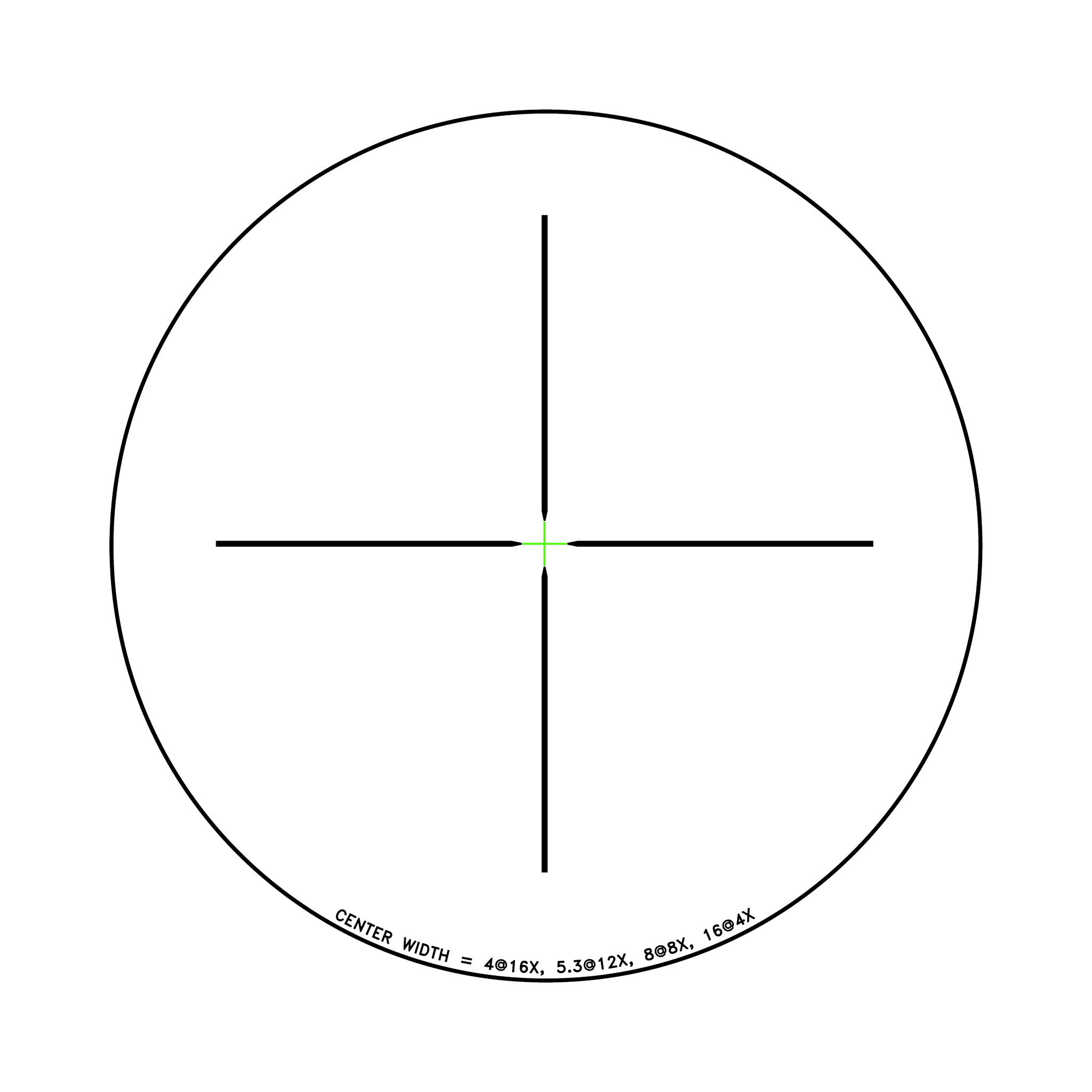Credo® HX 4-16x50 SFP w/ Green Standard Duplex, 30mm, Satin Black, Low Capped