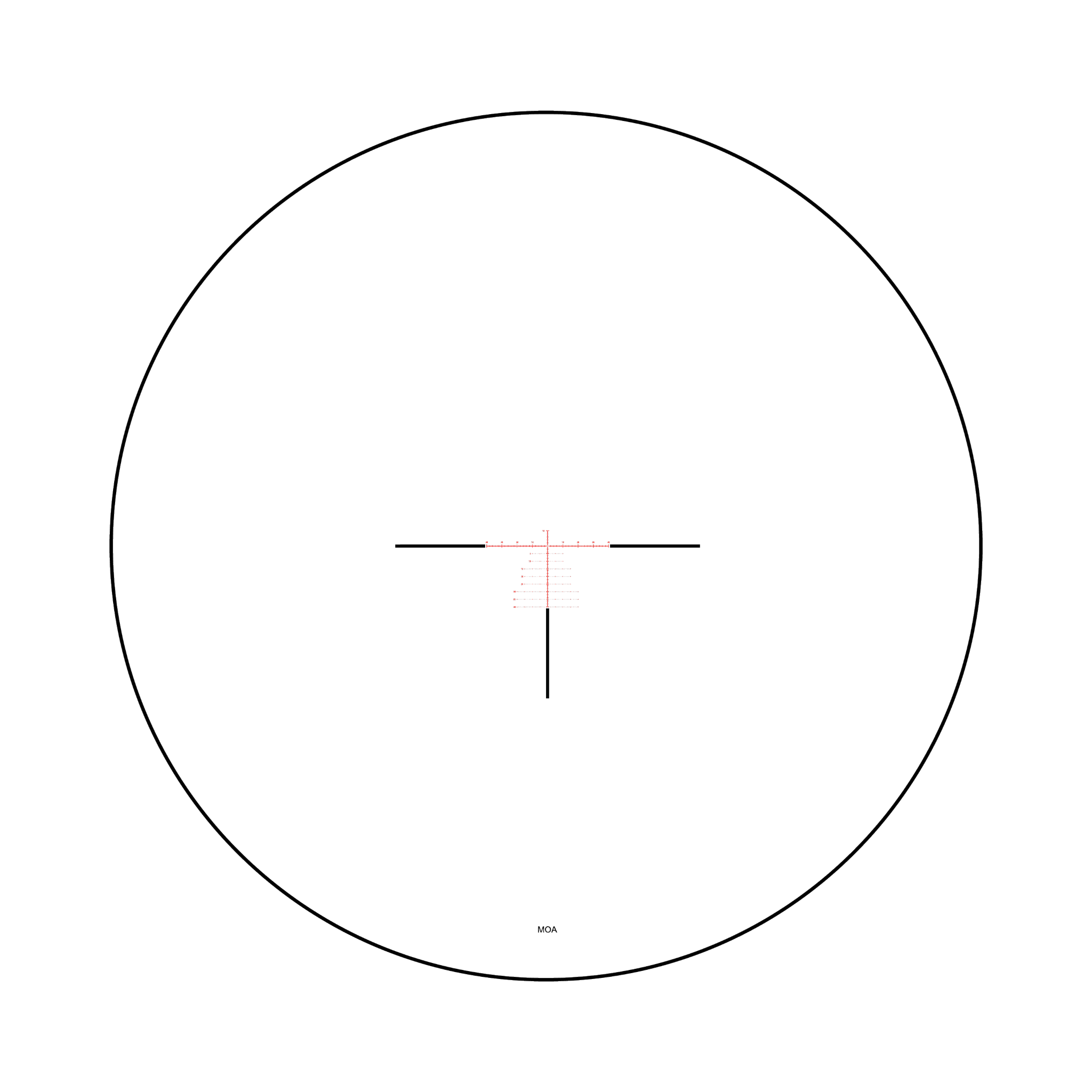 Credo® 2–10x36 FFP ar sarkanu MOA Precision Tree tēmēkli, 30 mm, matēti melns, Exp. EL RTZ