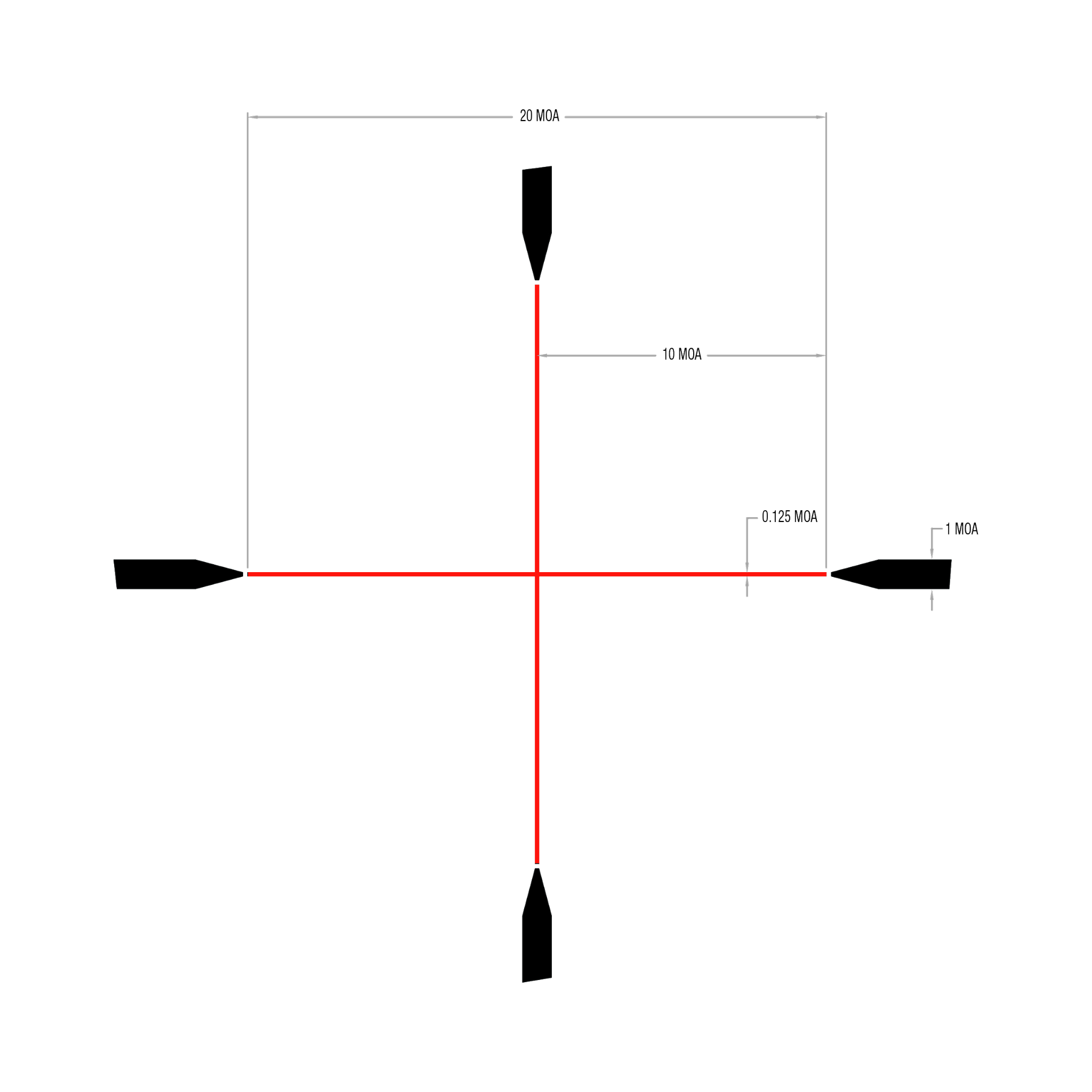 Credo® 3–9x40 SFP ar sarkanu standarta dupleksa tēmēkli, 1 collas caurule, matēti melna, ar zemu vāciņu