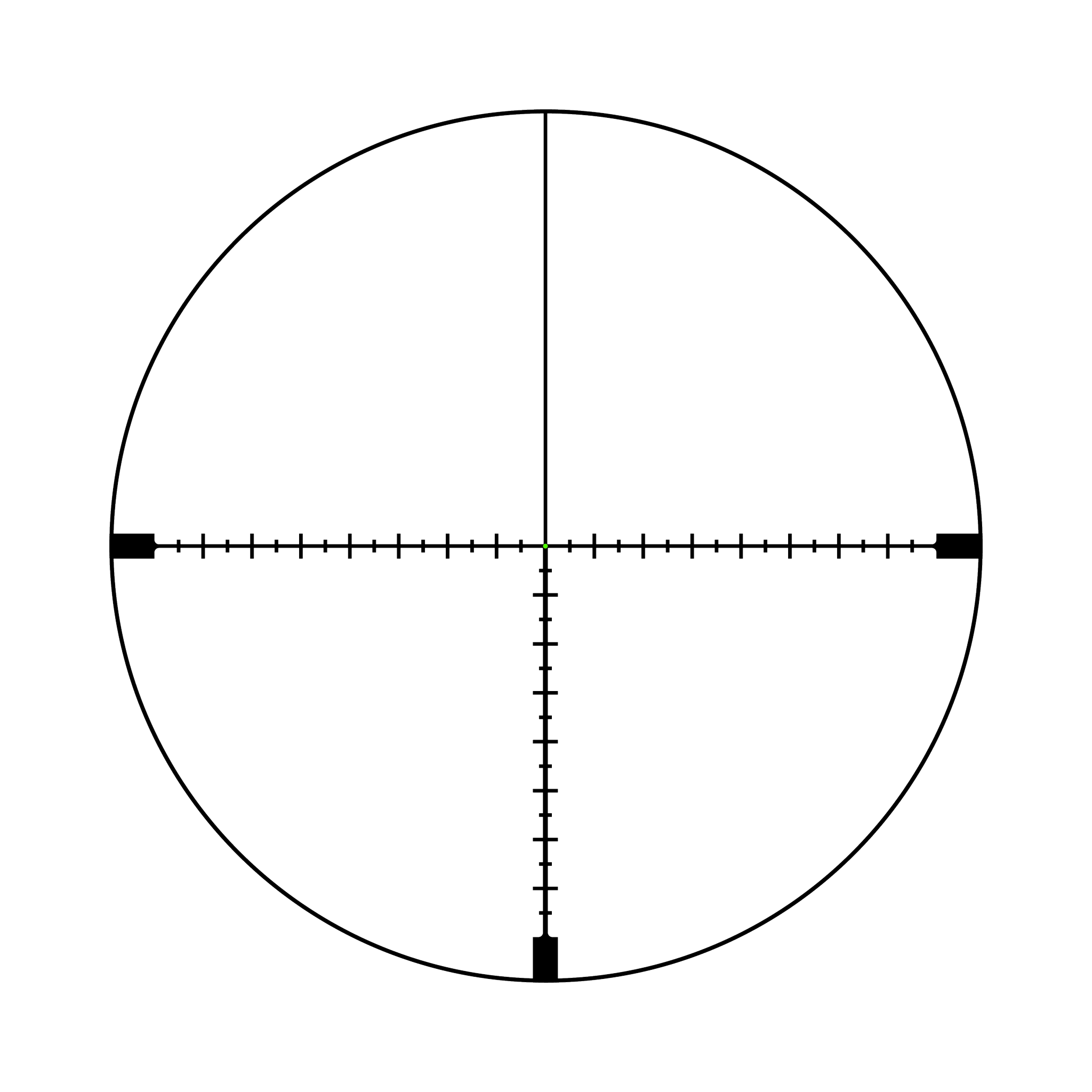 „AccuPoint®“ 4–24x50 MOA atstumo matavimo kryžminis tinklelis su žaliu tašku, 30 mm, satininė juoda spalva, „Exp. EL RTZ“