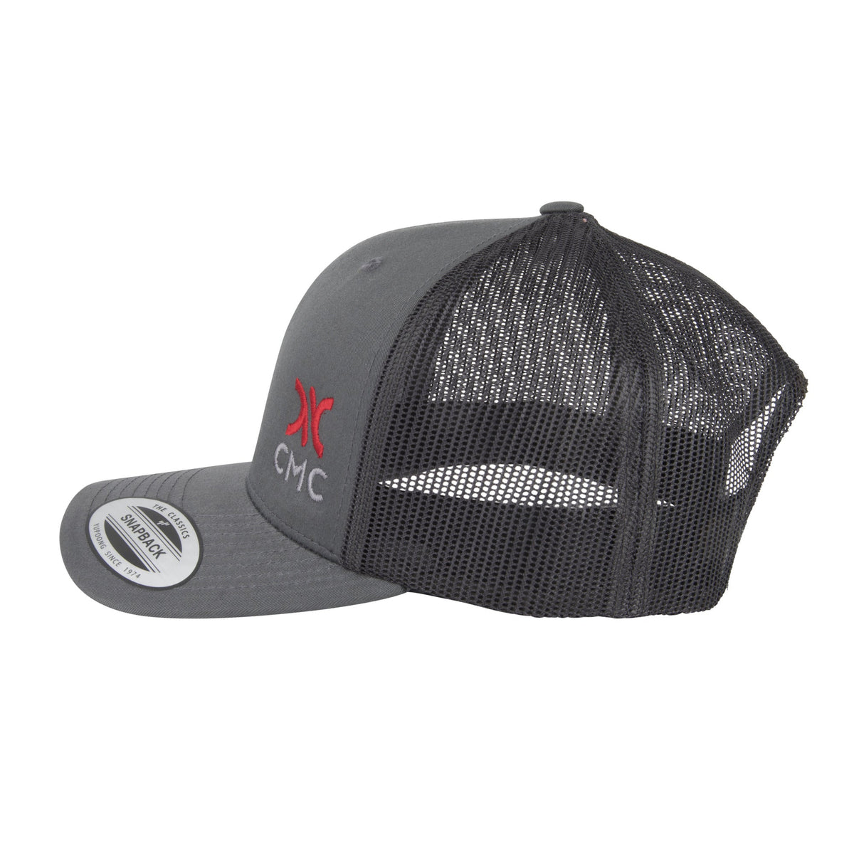 CMC Hat, Logo Snapback Mesh Trucker, Grey