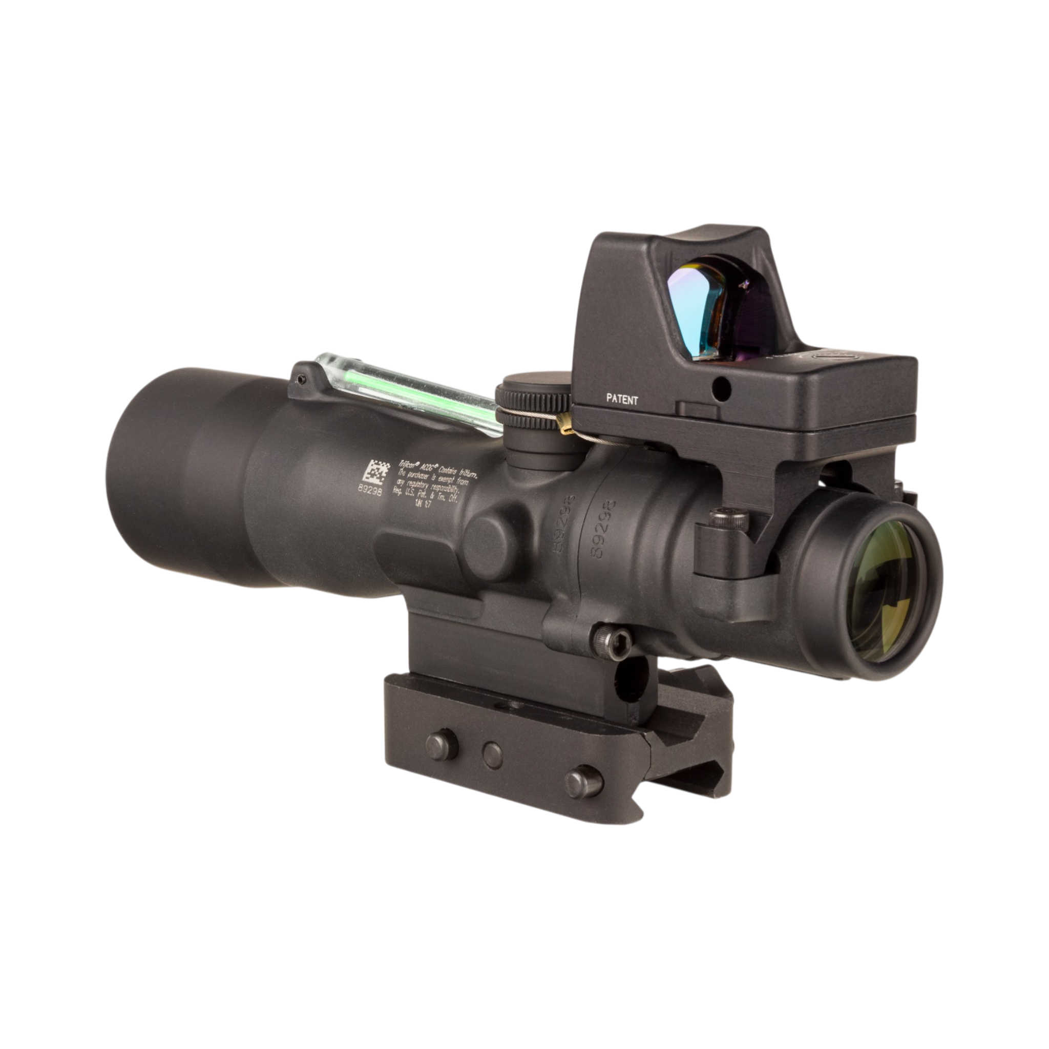 Trijicon Comp. ACOG® 3x30, D.I. Green HS/Dot 5.56x45mm/62gr. Ret. w/Q-LOC & 3.25 MOA Red RMR Type 2