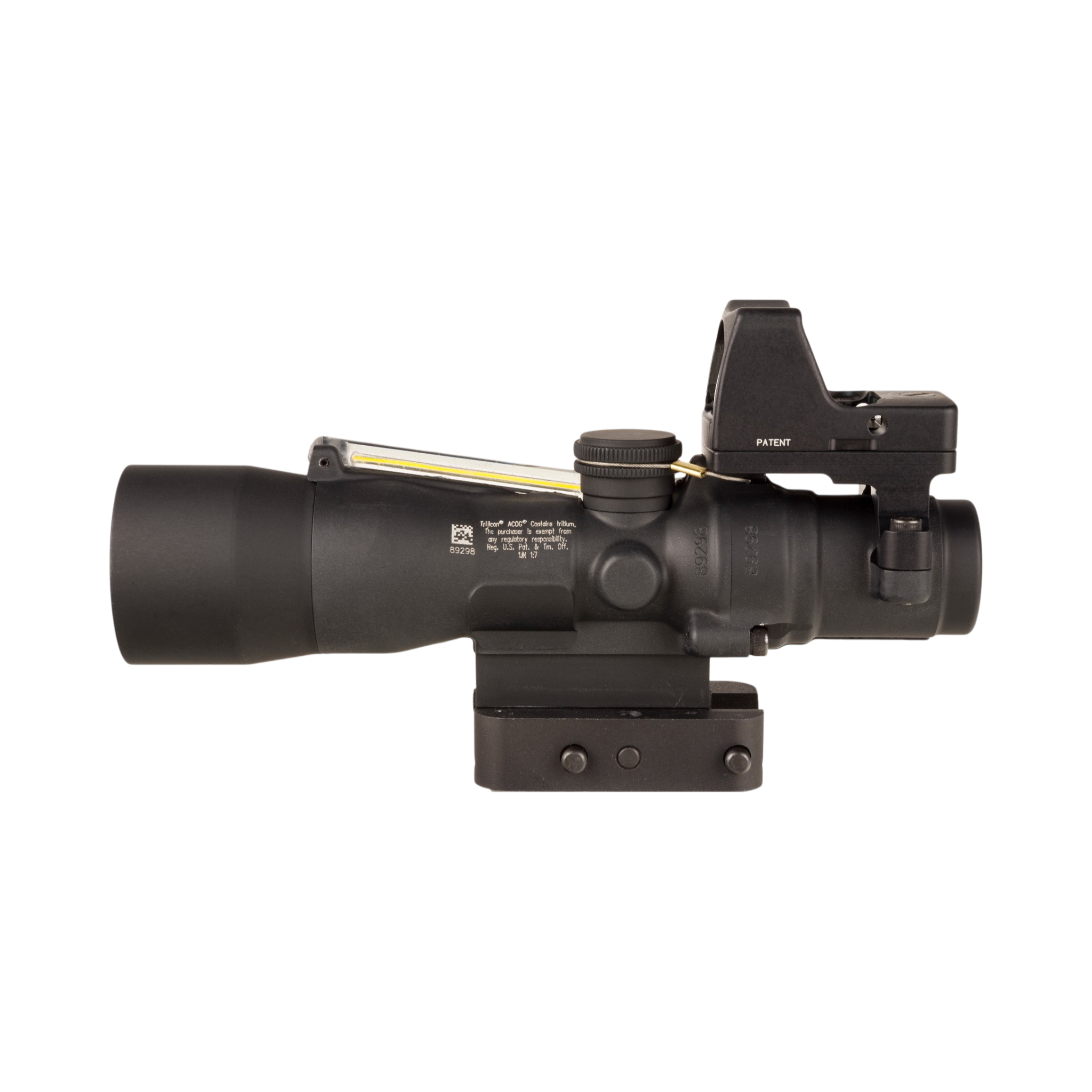 Trijicon Comp. ACOG® 3x30, D.I. Amber HS/Dot 5.56x45mm/62gr. Ret. w/Q-LOC & 3.25 MOA Red RMR Type 2