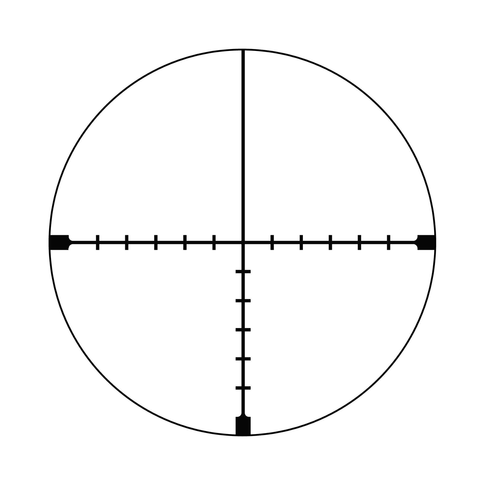 Ascent® 1-6x24 optiskais tēmēklis ar BDC mērķa fiksatoriem, 30 mm, matēti melns, regulatori ar aizsargvāciņiem