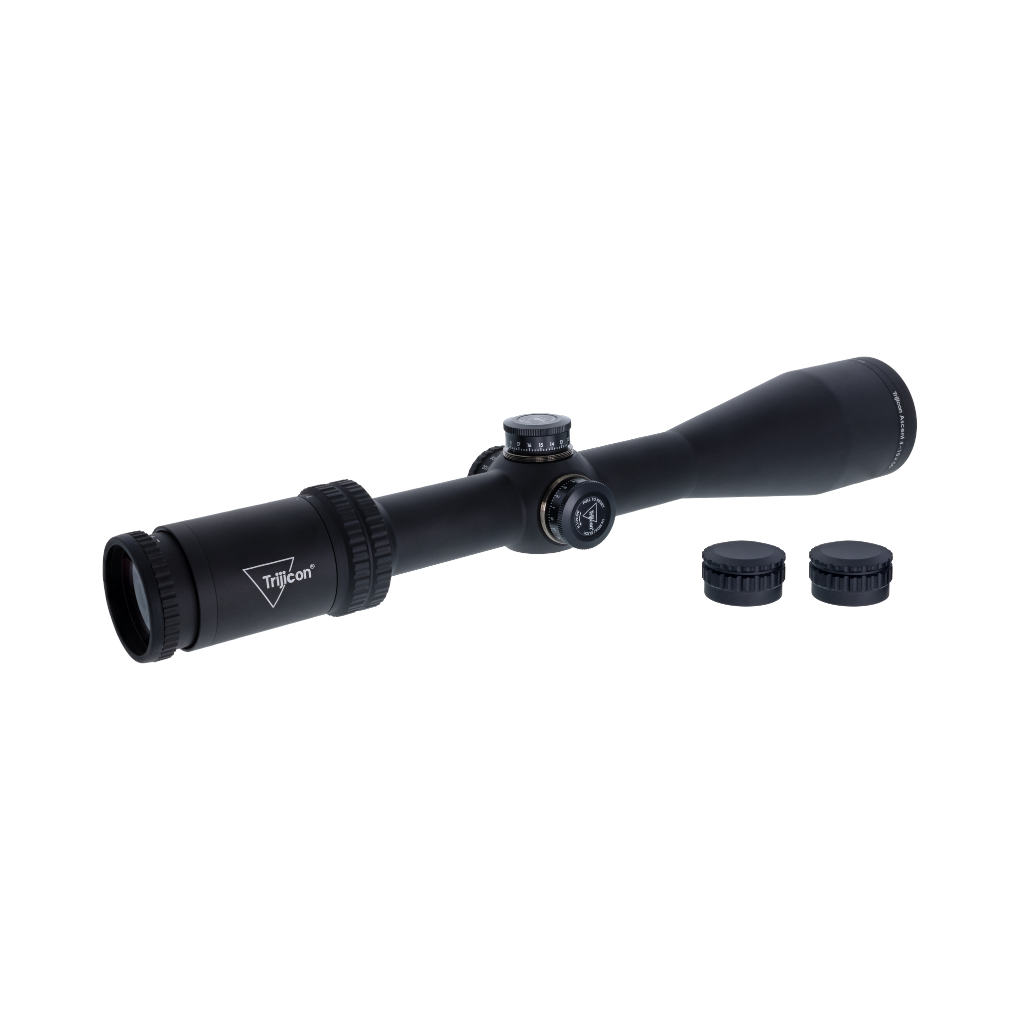 Ascent® 4–16x50 optiskais tēmēklis ar BDC mērķa fiksatoriem, 30 mm, matēti melns, regulatori ar aizsargvāciņiem