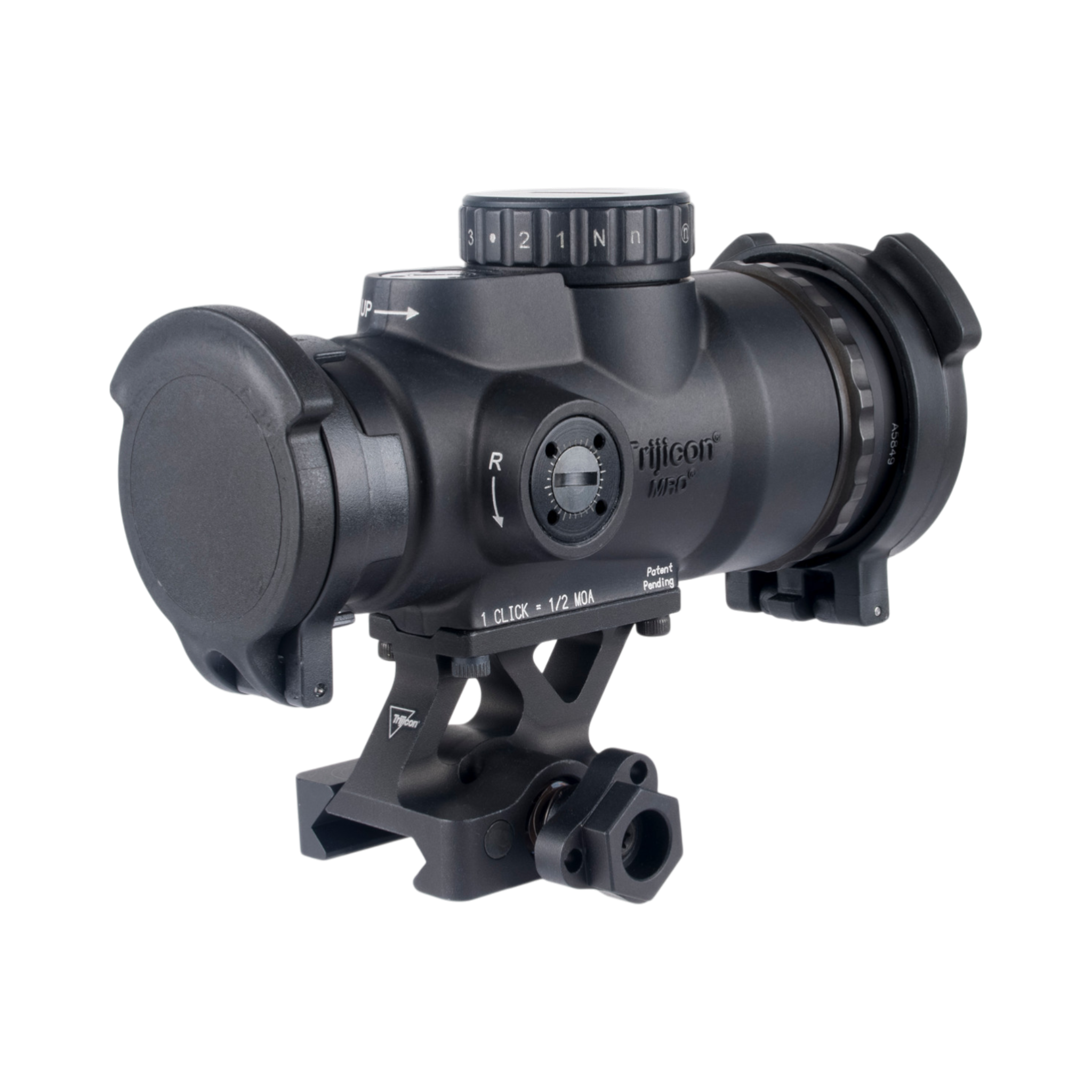 Trijicon MRO® HD Patrol regulējams LED tēmēklis ar 68 MOA tēmēkļa līniju un 2,0 MOA sarkanu punktu; 1/3 CW QR Q-LOC (AC32071)