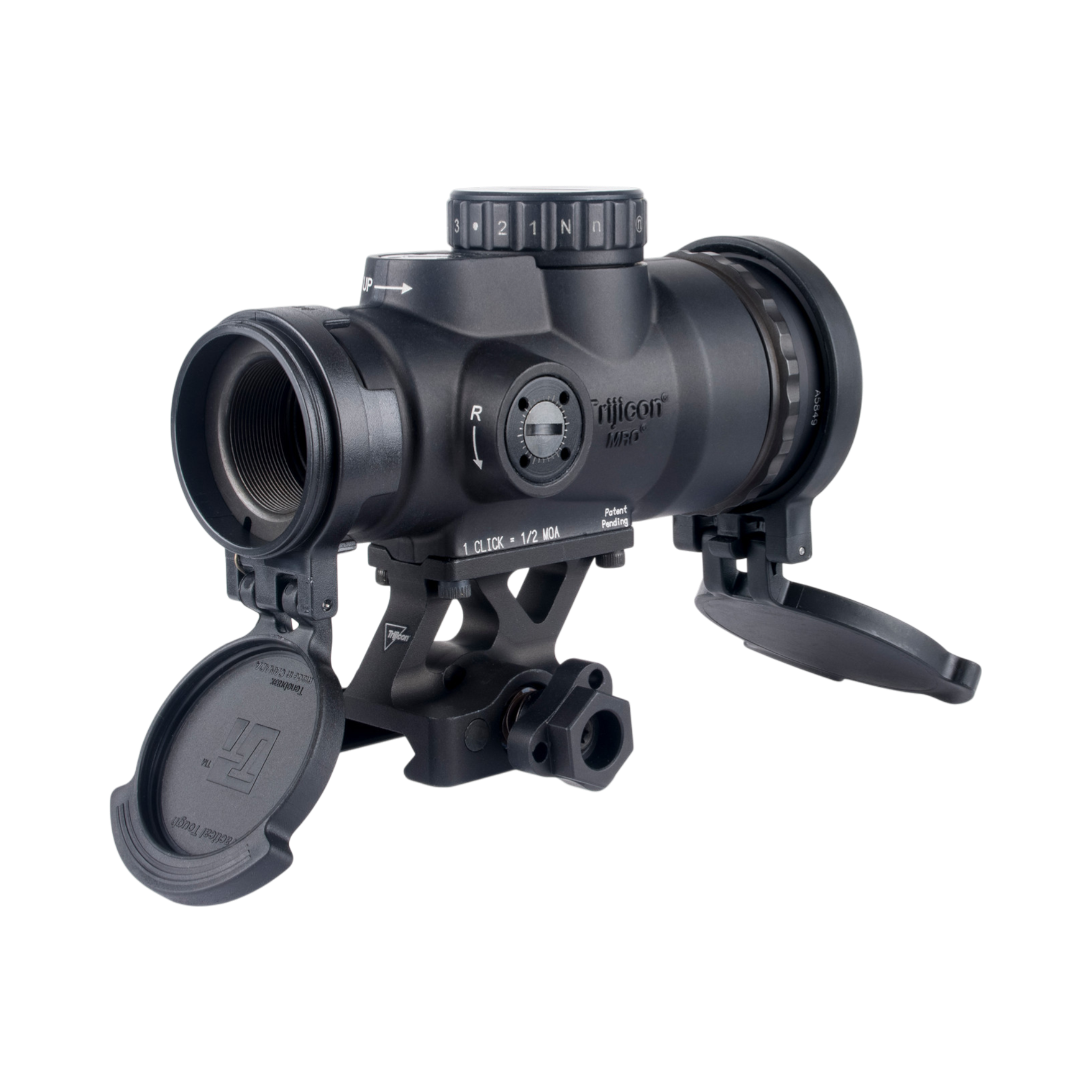 Trijicon MRO® HD Patrol regulējams LED tēmēklis ar 68 MOA tēmēkļa līniju un 2,0 MOA sarkanu punktu; 1/3 CW QR Q-LOC (AC32071)