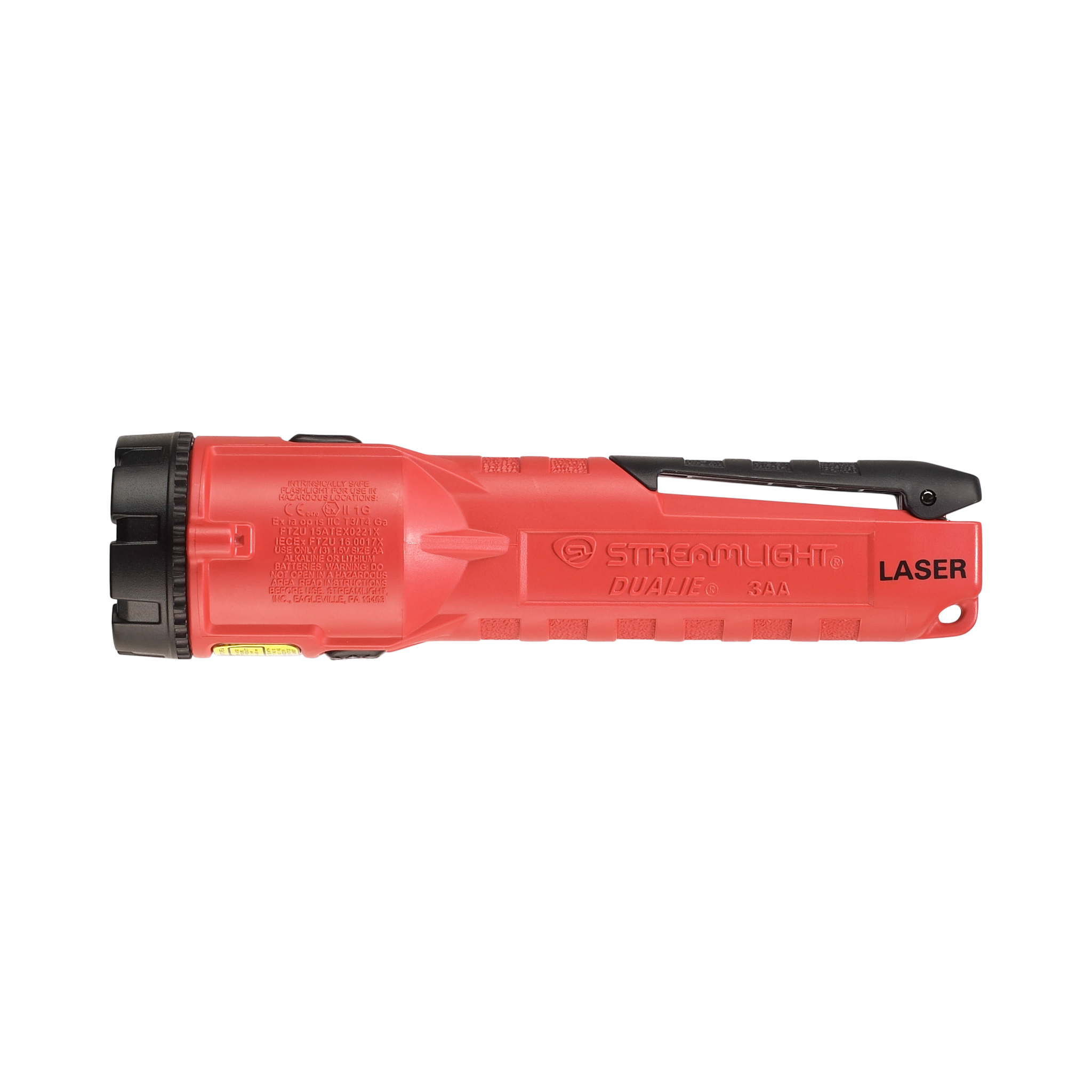 Streamlight Dualie 3AA Laser (ATEX/IECEx) - 3 x Alkaline batteries - Clam - Orange (68765)