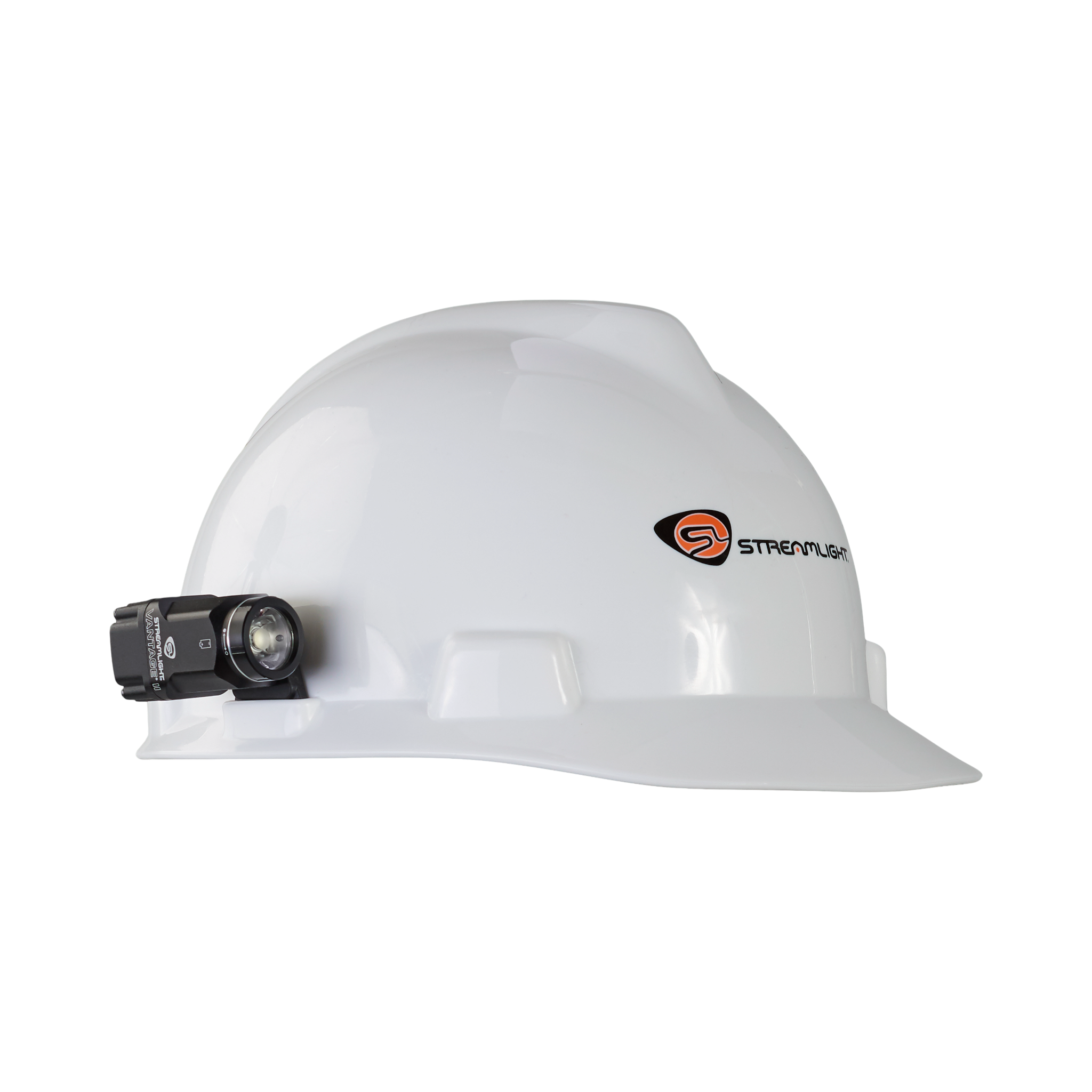 Streamlight II – przemysłowy uchwyt do kasku ochronnego i (1) bateria CR123A Li.  (69333)